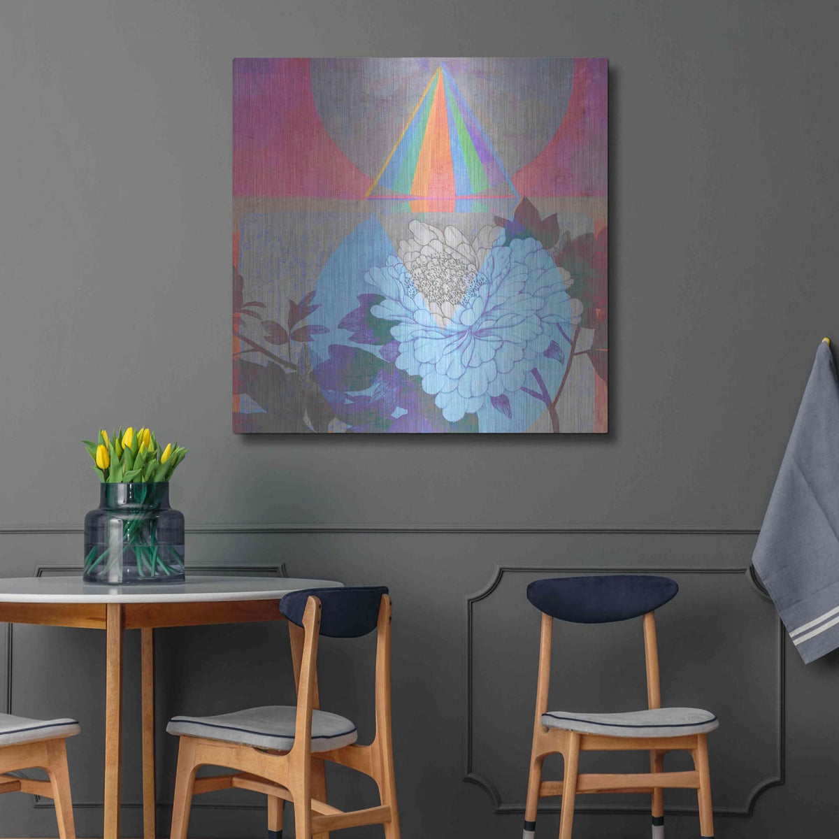'High Frequency Nature' by Elena Ray – Metal Wall Art, 36x36 room view