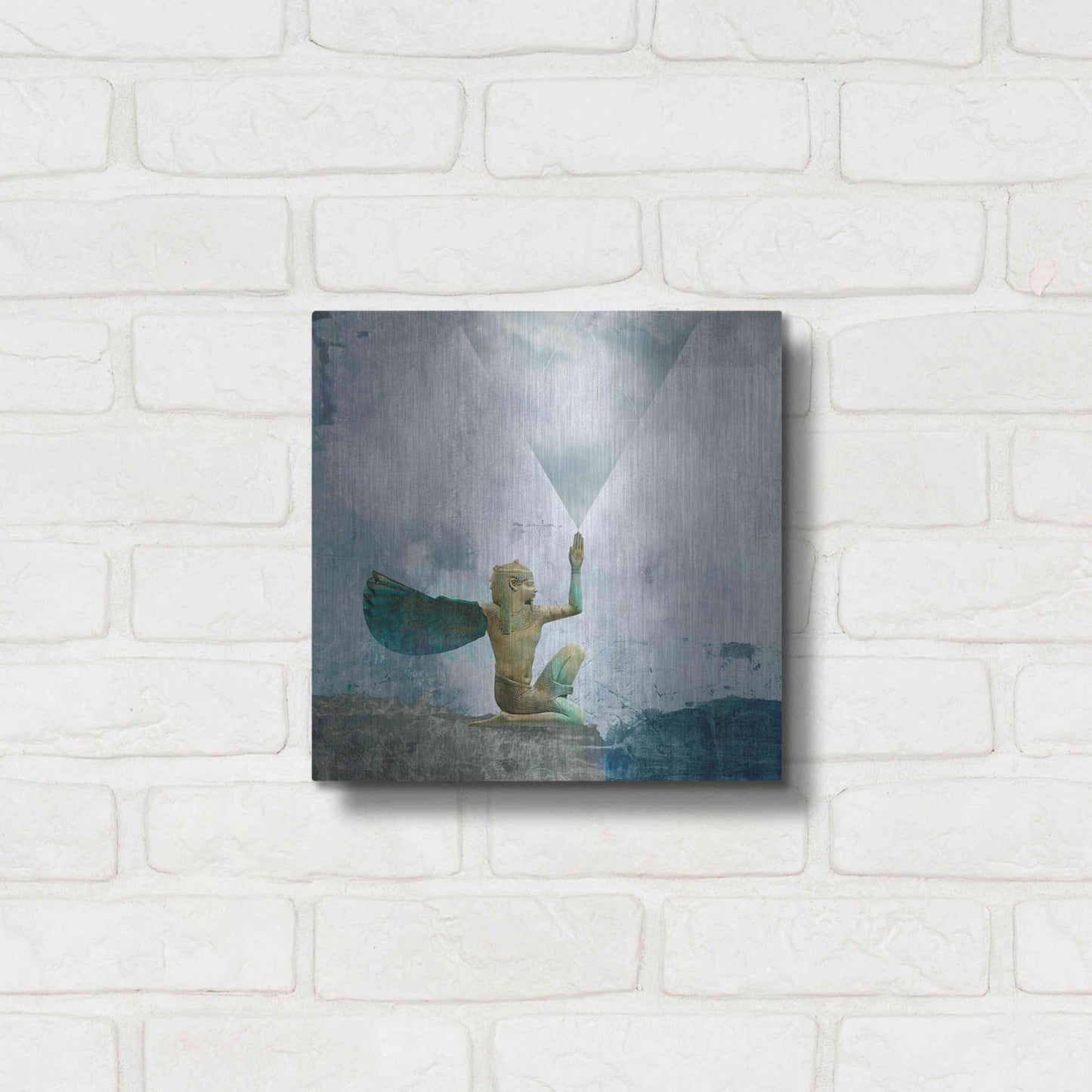 Luxe Metal Art 'Horus Recharging In The Clouds' by Elena Ray, Metal Wall Art,12x12