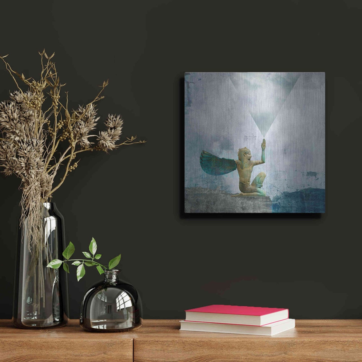Luxe Metal Art 'Horus Recharging In The Clouds' by Elena Ray, Metal Wall Art,12x12