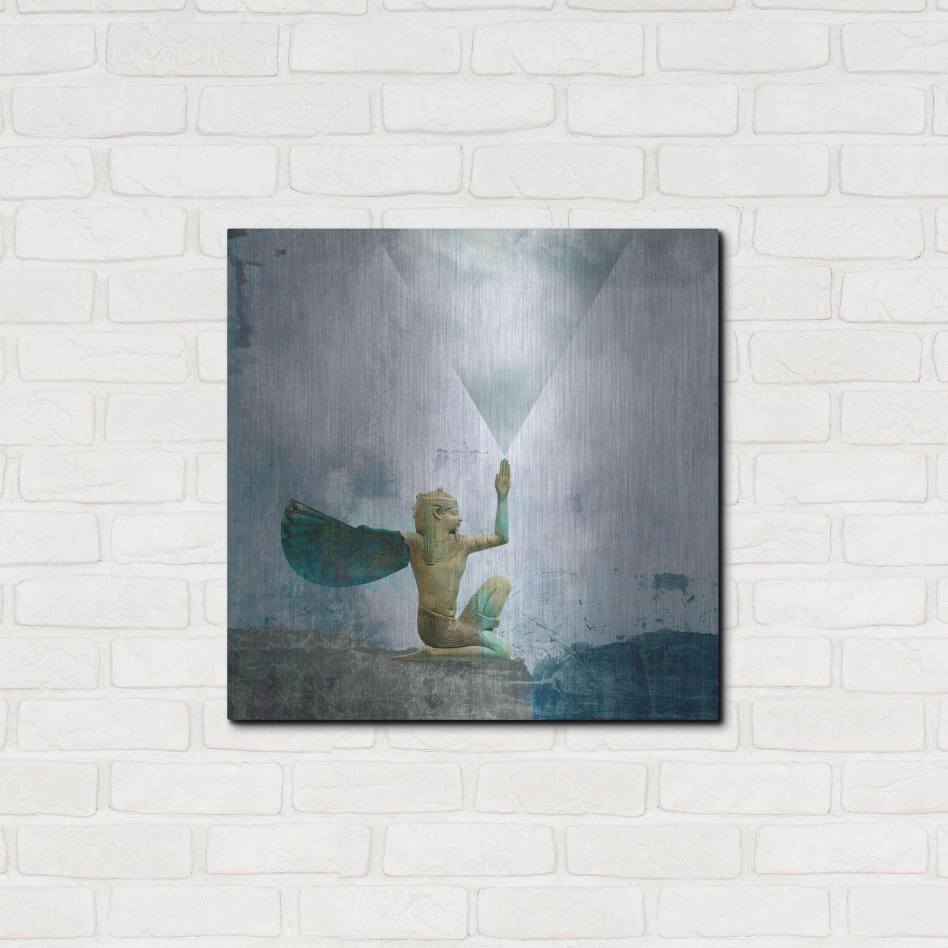Luxe Metal Art 'Horus Recharging In The Clouds' by Elena Ray, Metal Wall Art,24x24