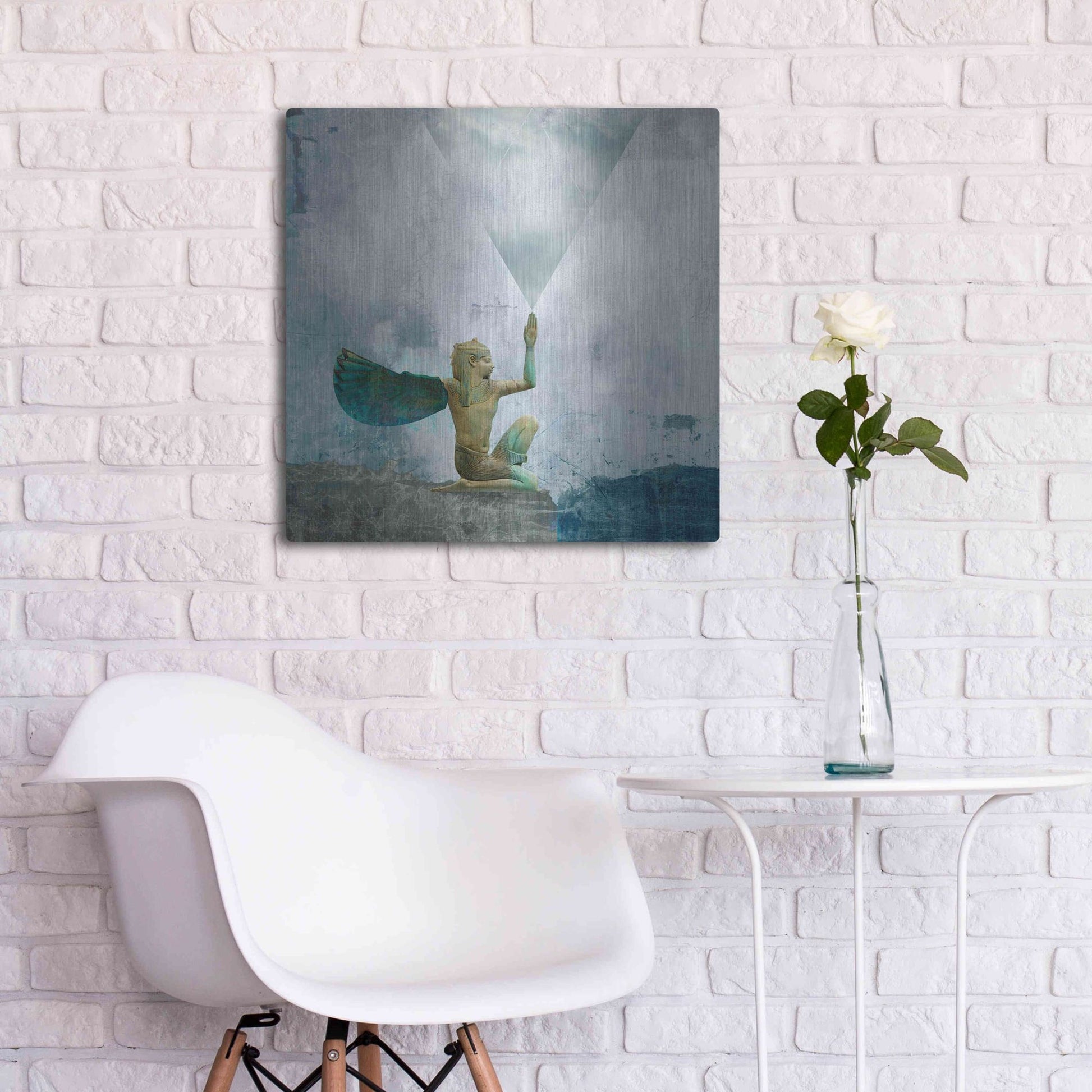Luxe Metal Art 'Horus Recharging In The Clouds' by Elena Ray, Metal Wall Art,24x24
