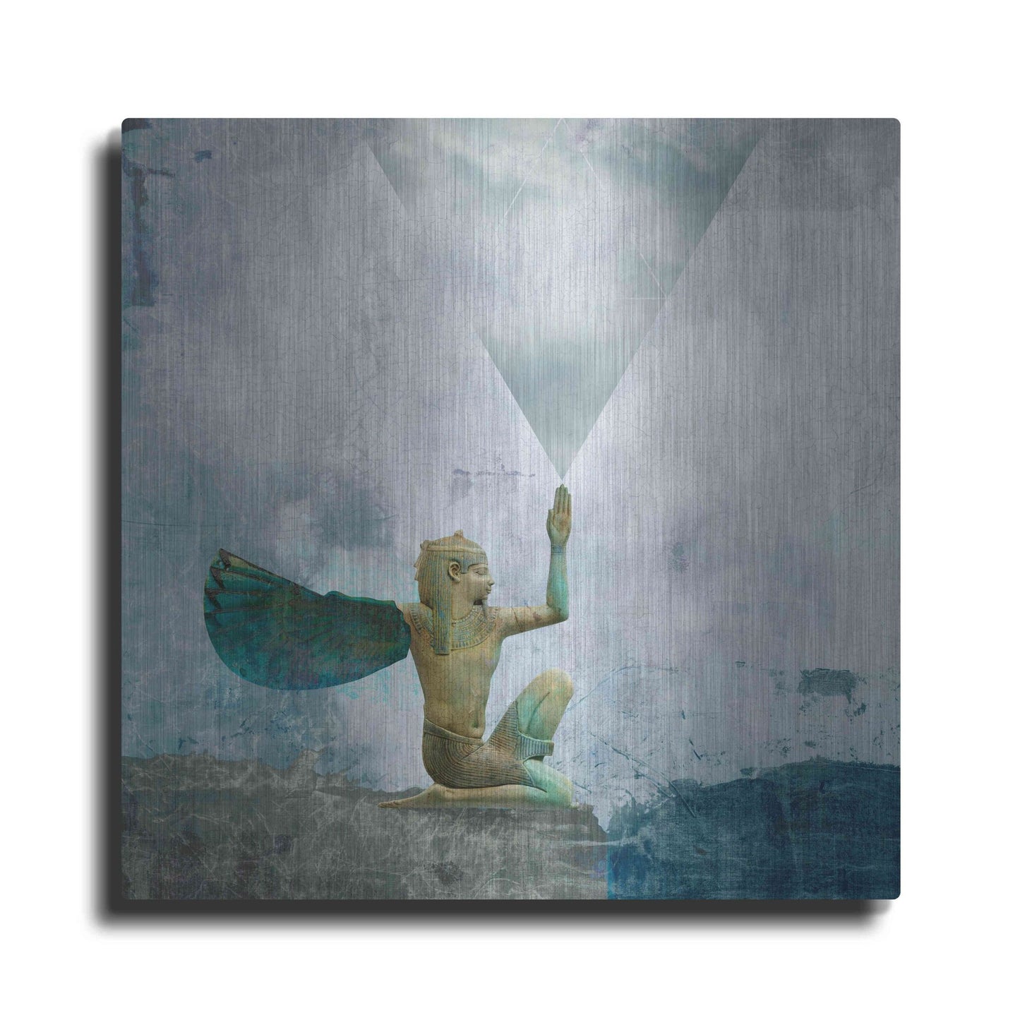 Luxe Metal Art 'Horus Recharging In The Clouds' by Elena Ray, Metal Wall Art