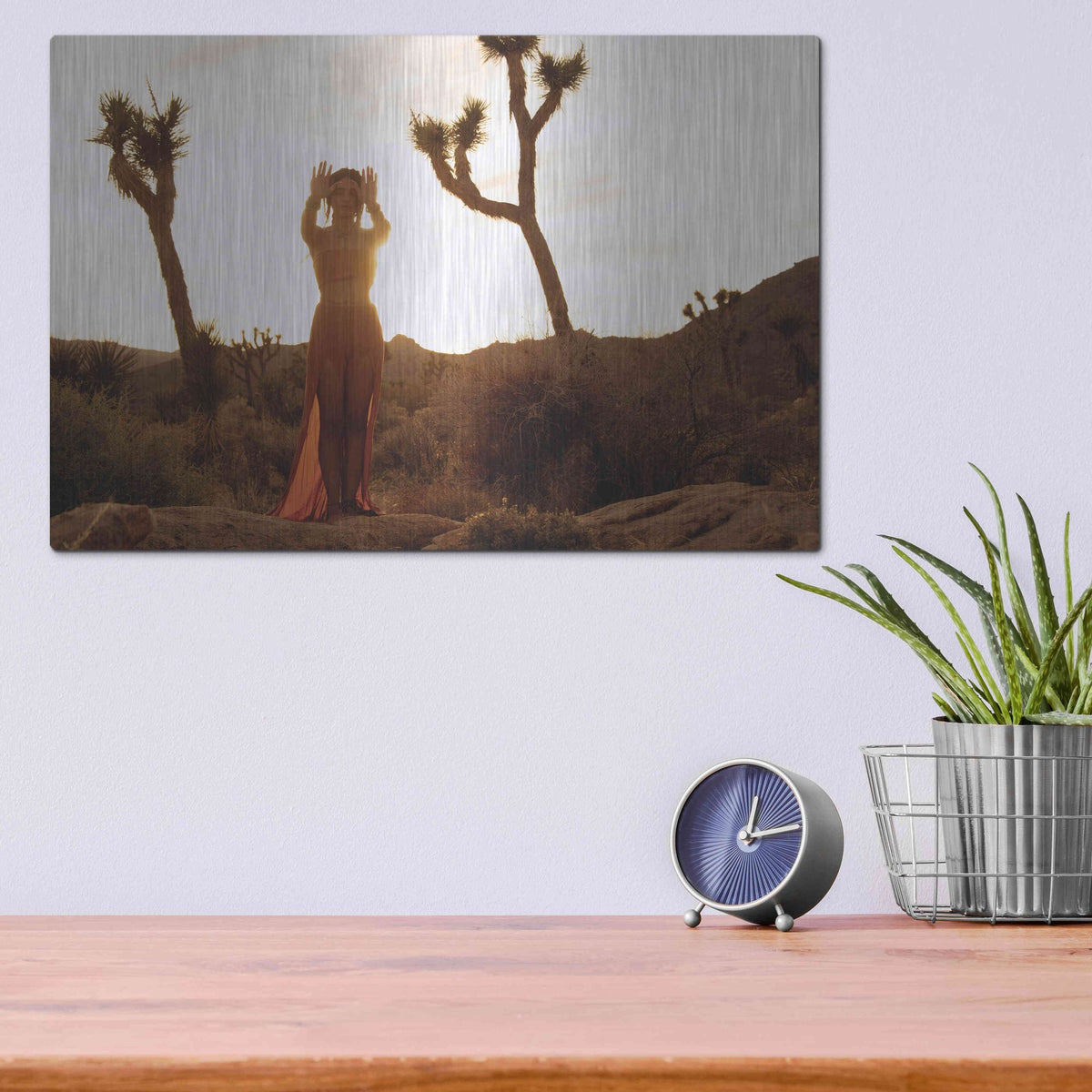 Luxe Metal Art 'Desert Priestess' by Elena Ray, Metal Wall Art,16x12