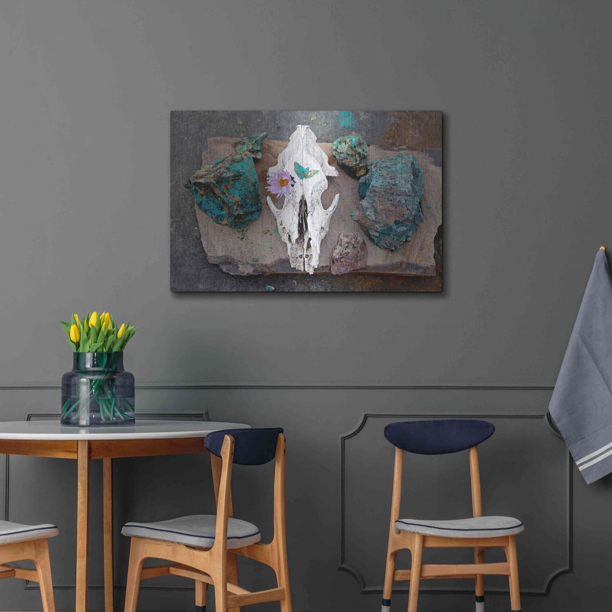 'Coyote Shaman Altar' by Elena Ray – Metal Wall Art, 36x24 room view