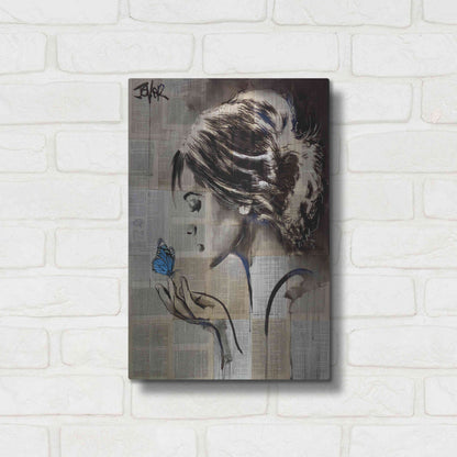 Luxe Metal Art 'A Little Blue Hope' by Loui Jover, Metal Wall Art,12x16