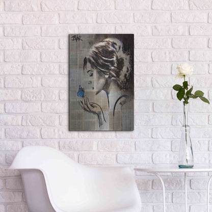 Luxe Metal Art 'A Little Blue Hope' by Loui Jover, Metal Wall Art,16x24