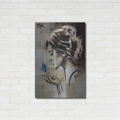 Luxe Metal Art 'A Little Blue Hope' by Loui Jover, Metal Wall Art,24x36