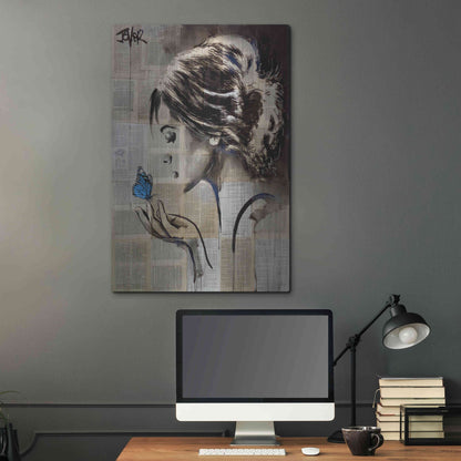 Luxe Metal Art 'A Little Blue Hope' by Loui Jover, Metal Wall Art,24x36