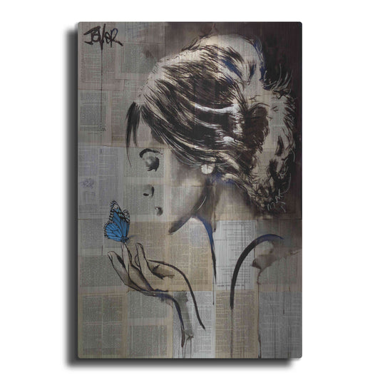 Luxe Metal Art 'A Little Blue Hope' by Loui Jover, Metal Wall Art