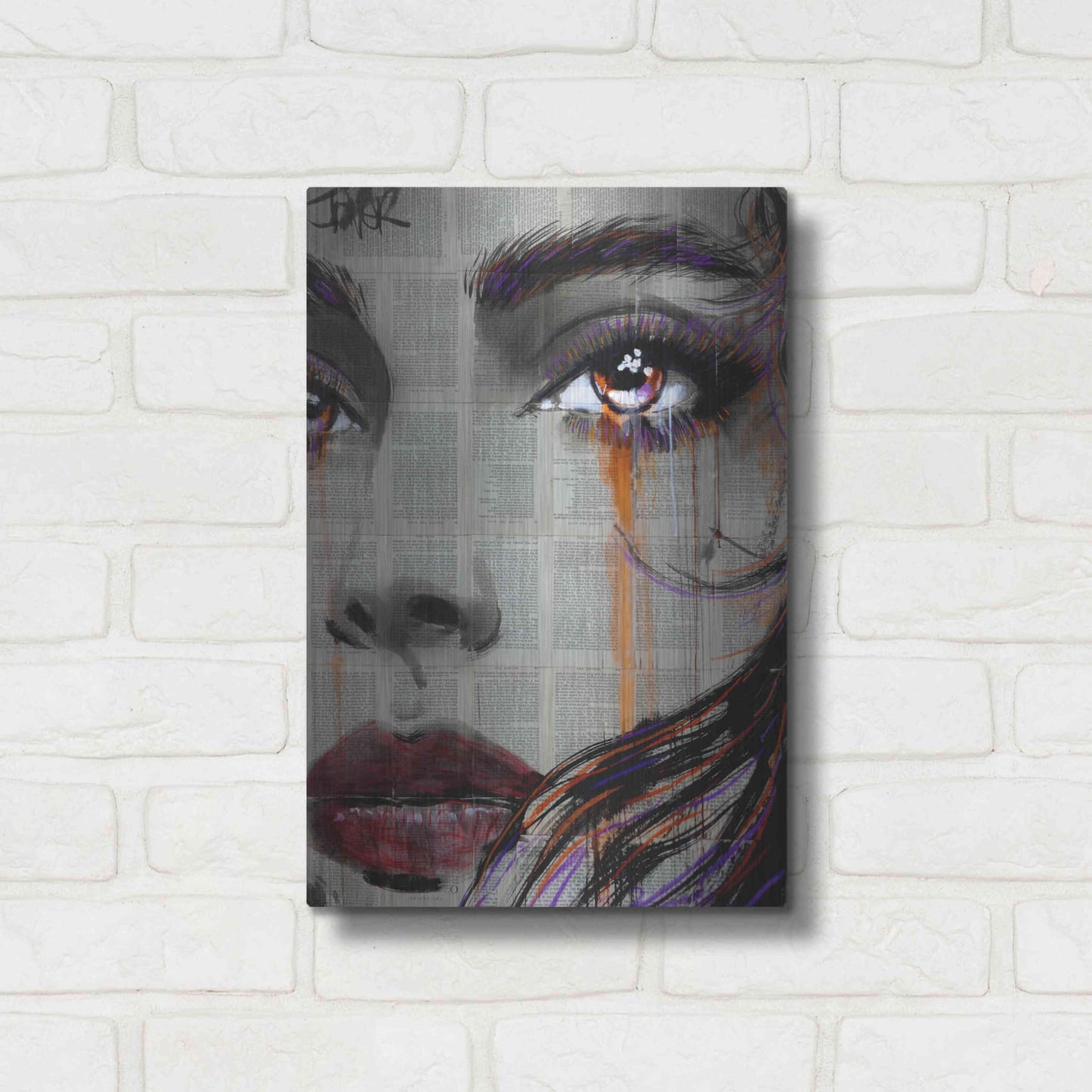 Luxe Metal Art 'As Well' by Loui Jover, Metal Wall Art,12x16
