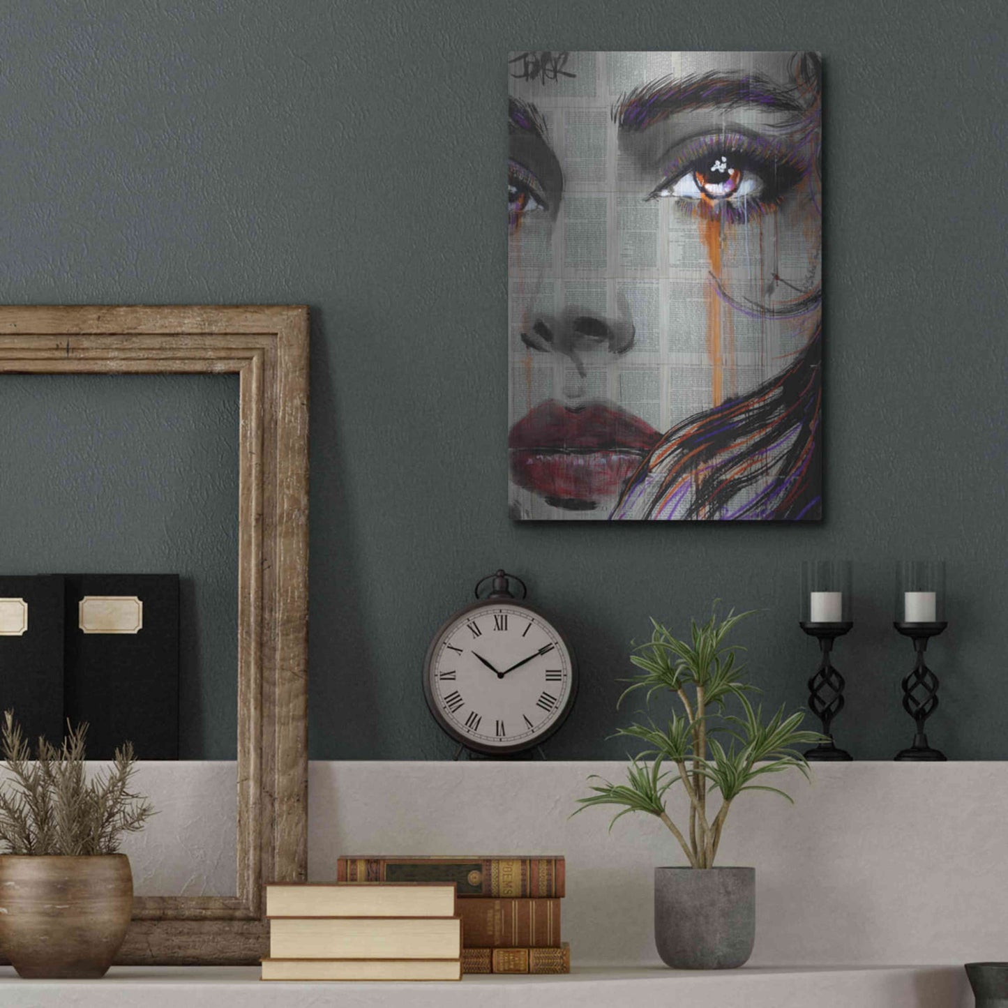 Luxe Metal Art 'As Well' by Loui Jover, Metal Wall Art,12x16
