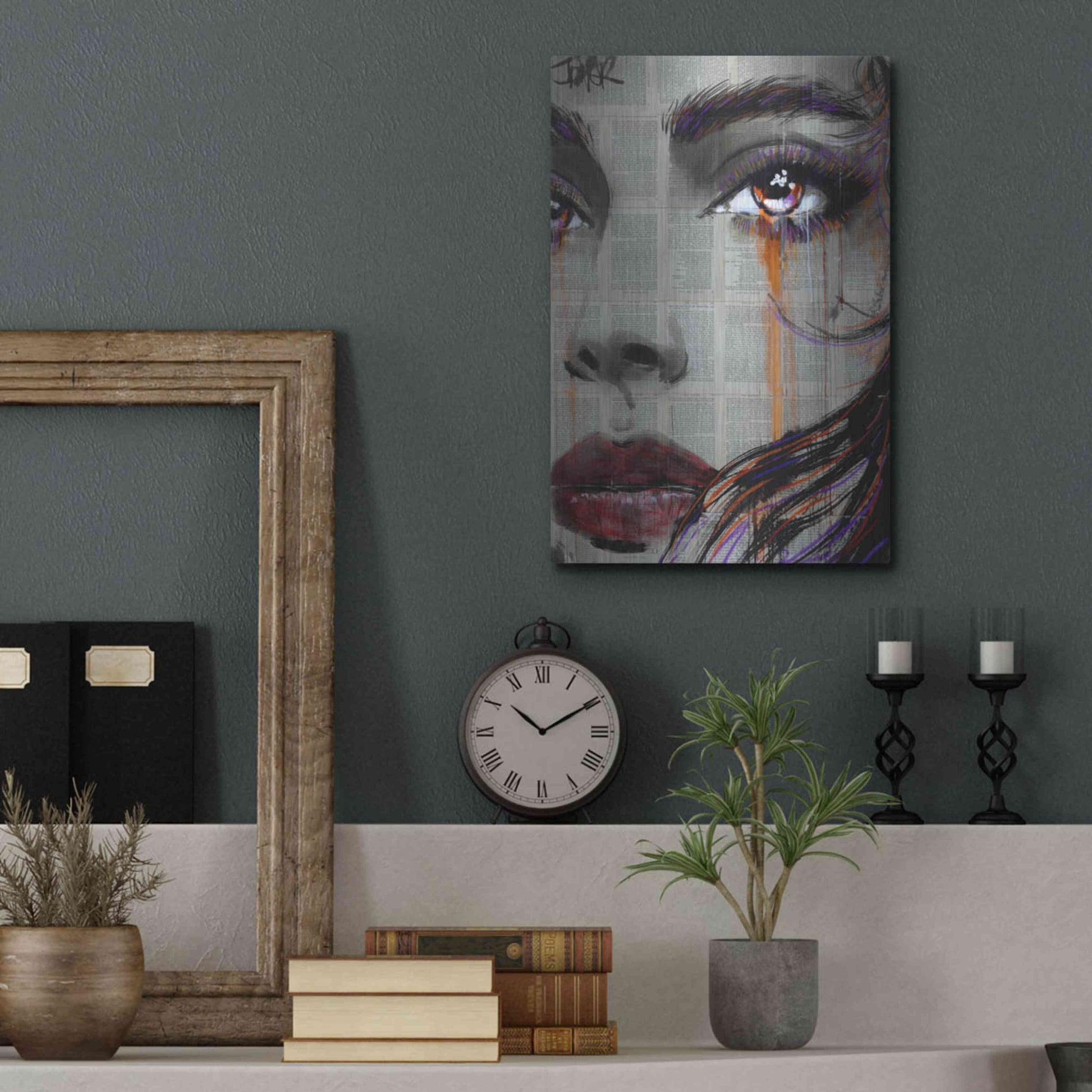 Luxe Metal Art 'As Well' by Loui Jover, Metal Wall Art,12x16