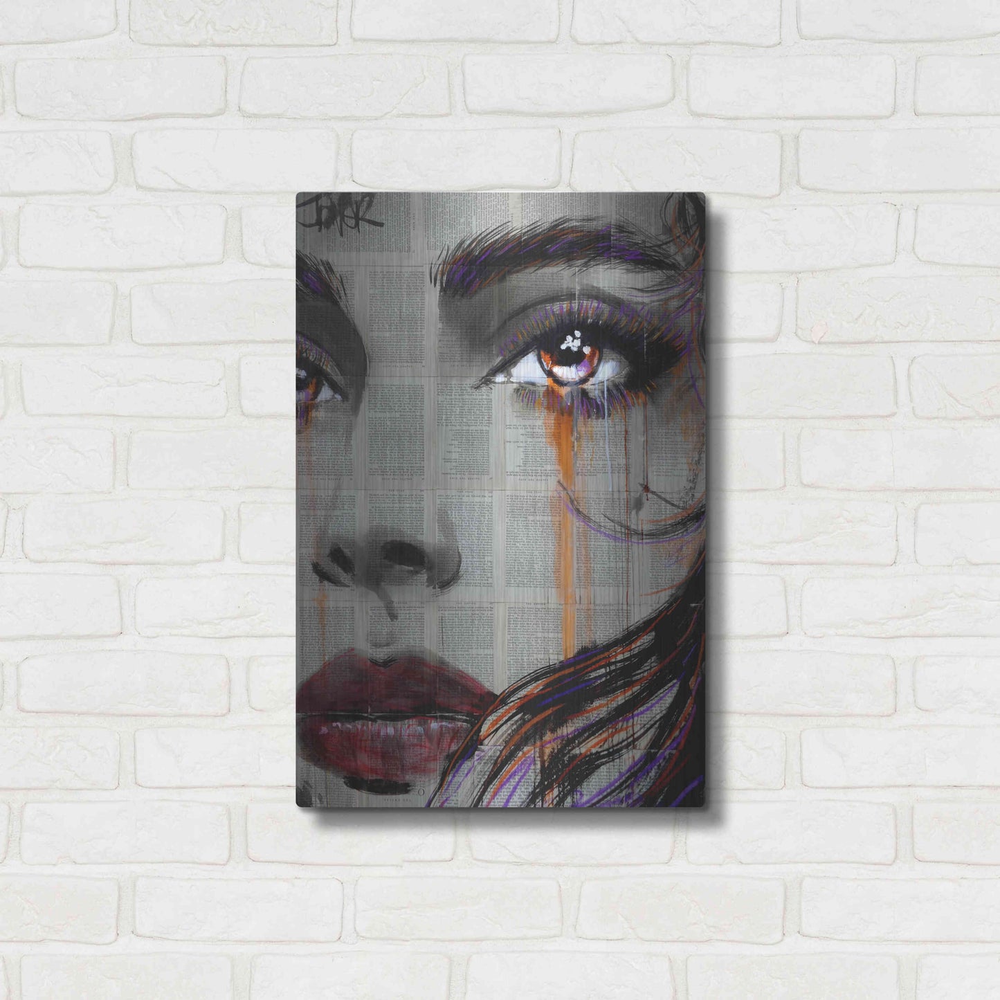 Luxe Metal Art 'As Well' by Loui Jover, Metal Wall Art,16x24