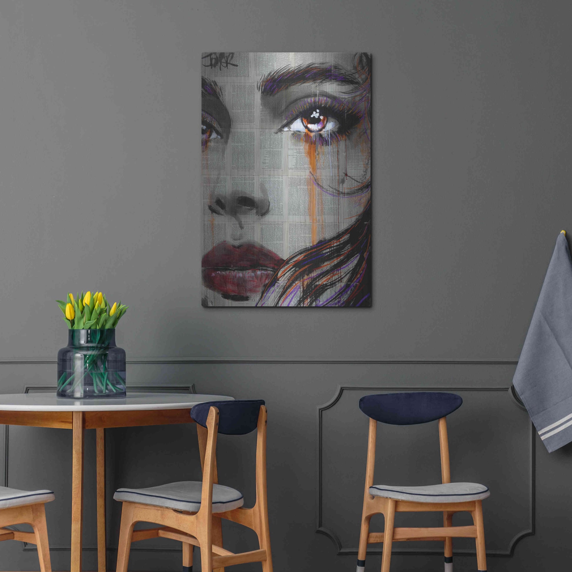 Luxe Metal Art 'As Well' by Loui Jover, Metal Wall Art,24x36