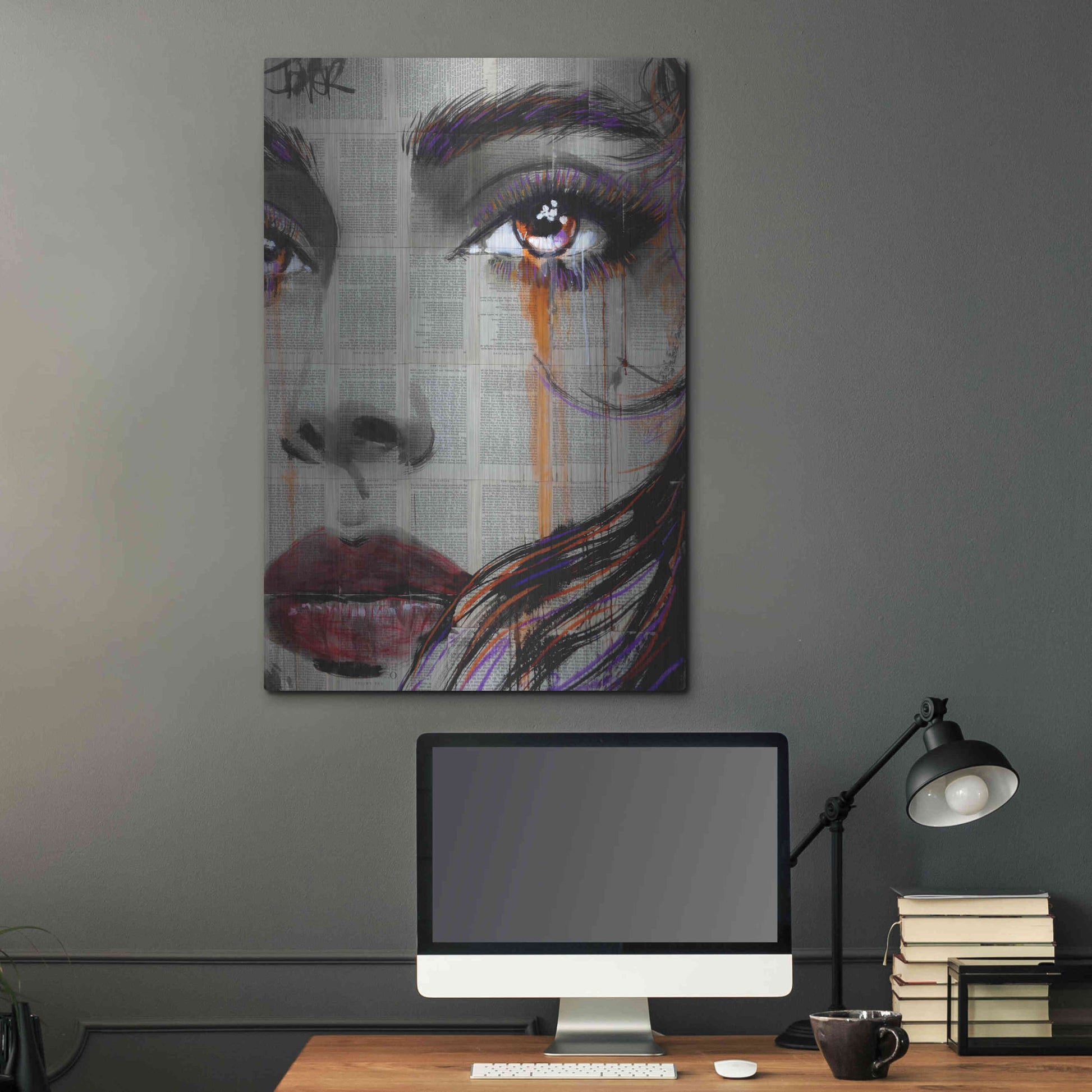 Luxe Metal Art 'As Well' by Loui Jover, Metal Wall Art,24x36