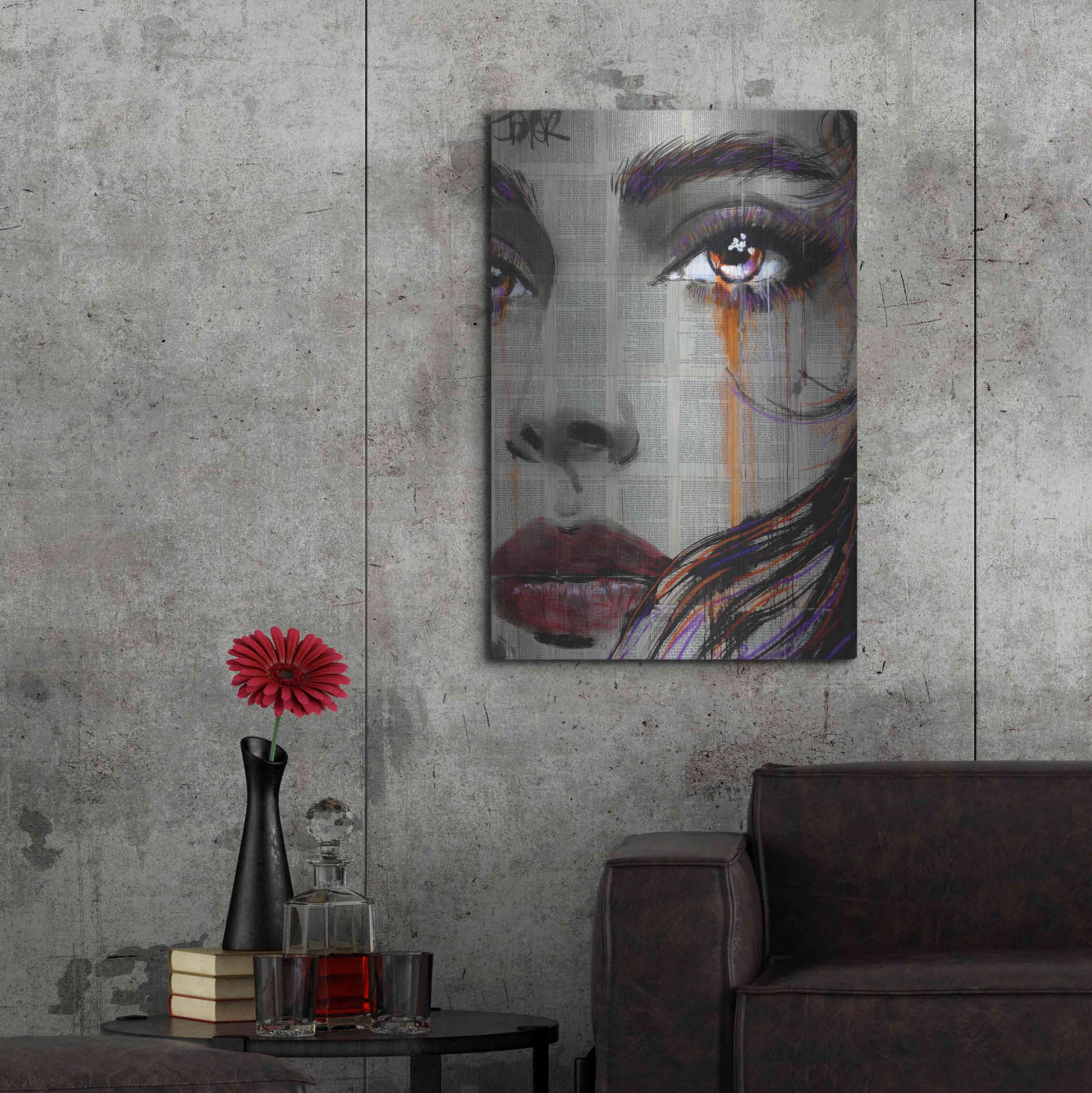 Luxe Metal Art 'As Well' by Loui Jover, Metal Wall Art,24x36