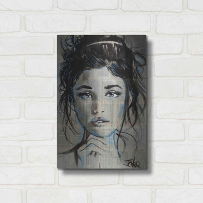 Luxe Metal Art 'Baby Blue' by Loui Jover, Metal Wall Art,12x16