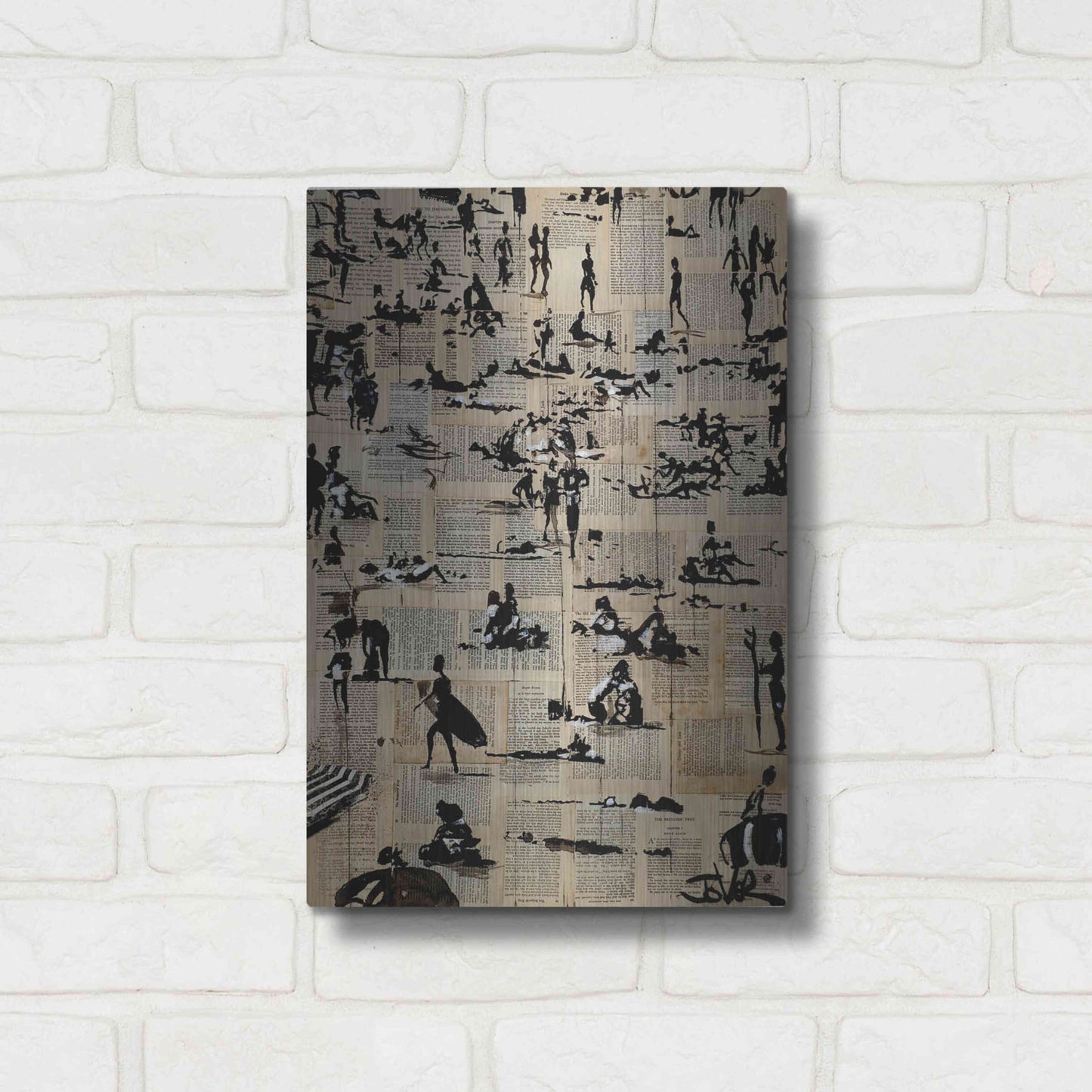 Luxe Metal Art 'Beach Break' by Loui Jover, Metal Wall Art,12x16