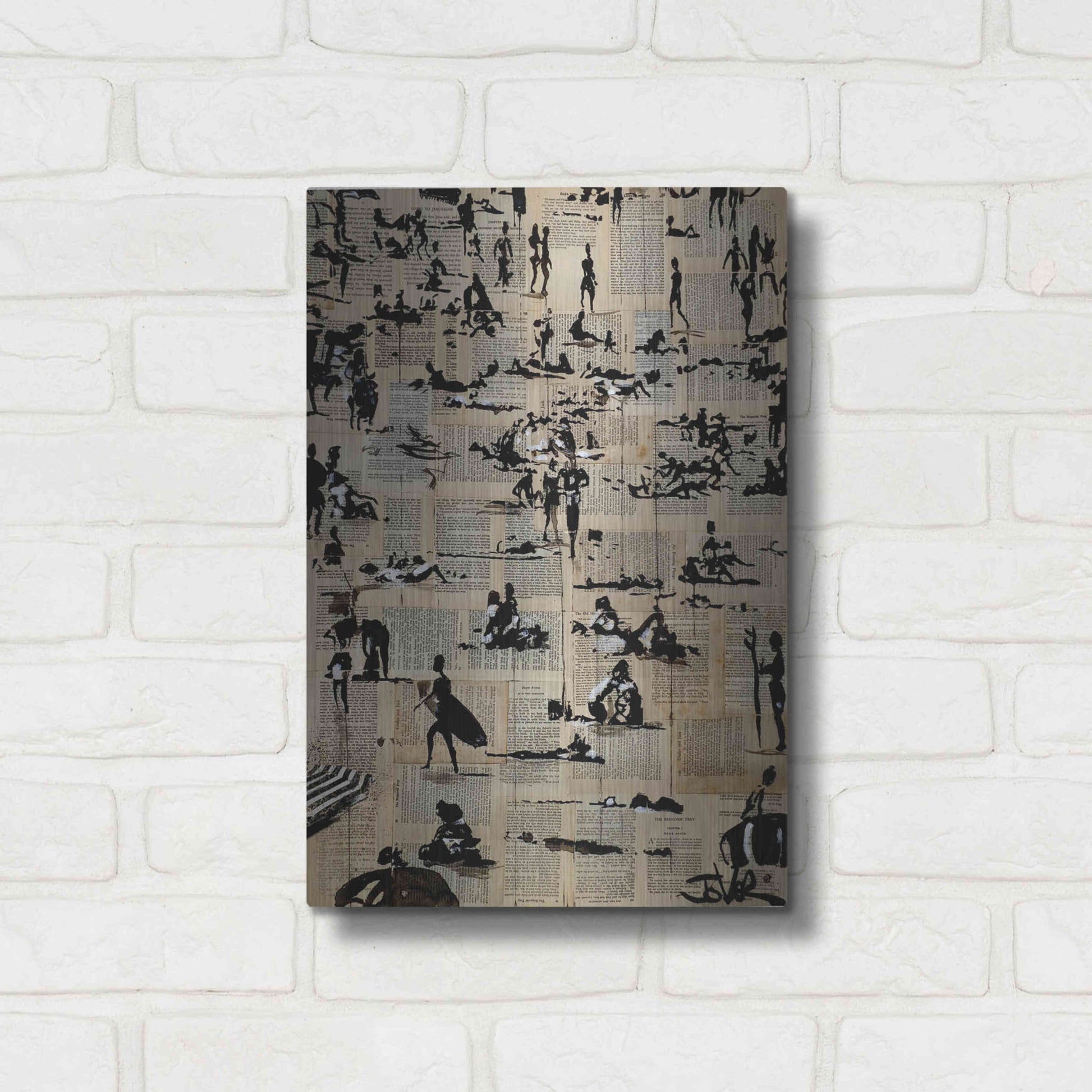 Luxe Metal Art 'Beach Break' by Loui Jover, Metal Wall Art,12x16