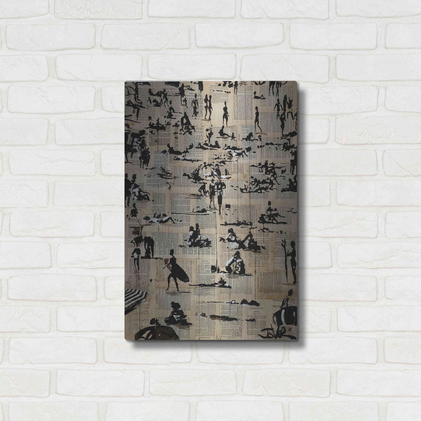 Luxe Metal Art 'Beach Break' by Loui Jover, Metal Wall Art,16x24