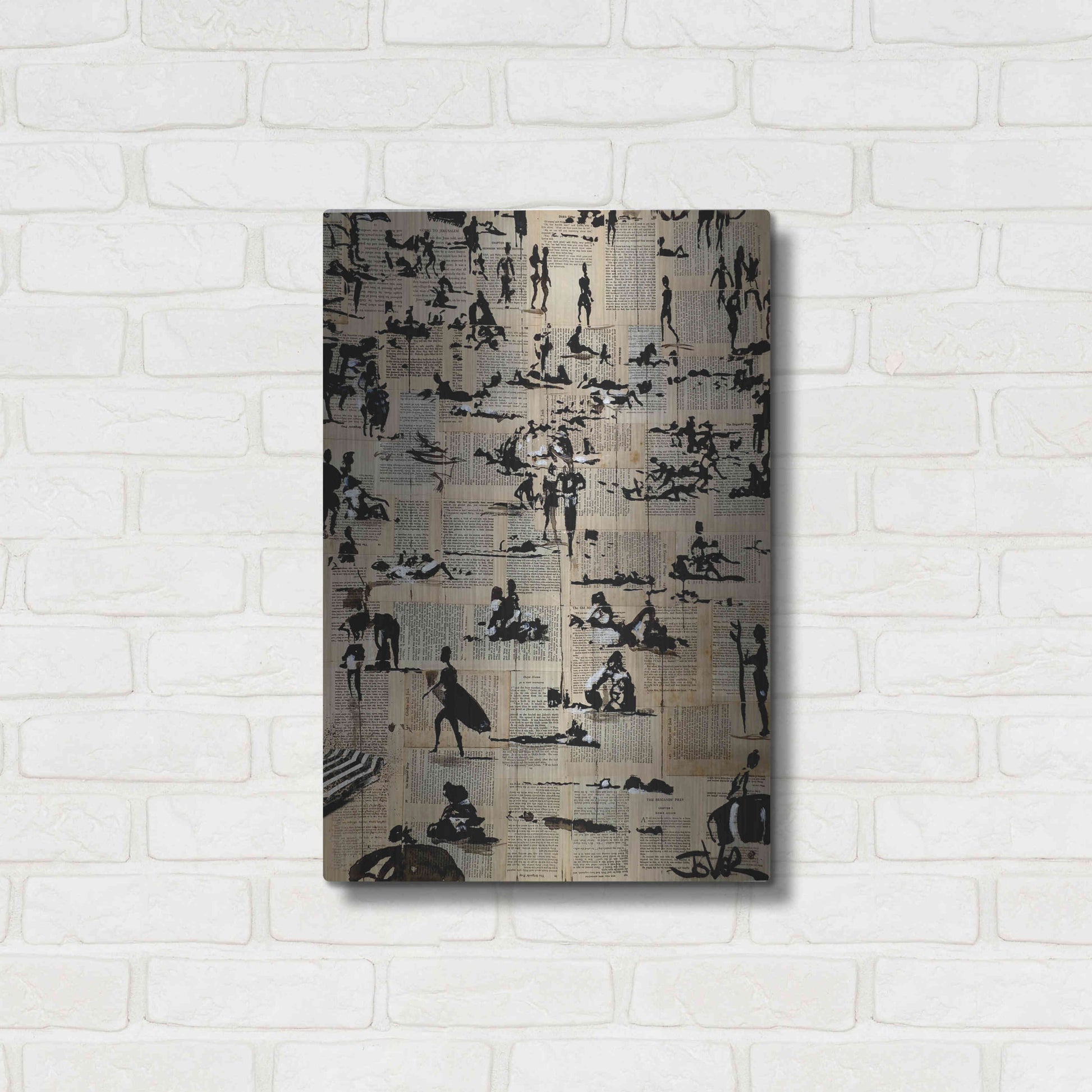 Luxe Metal Art 'Beach Break' by Loui Jover, Metal Wall Art,16x24