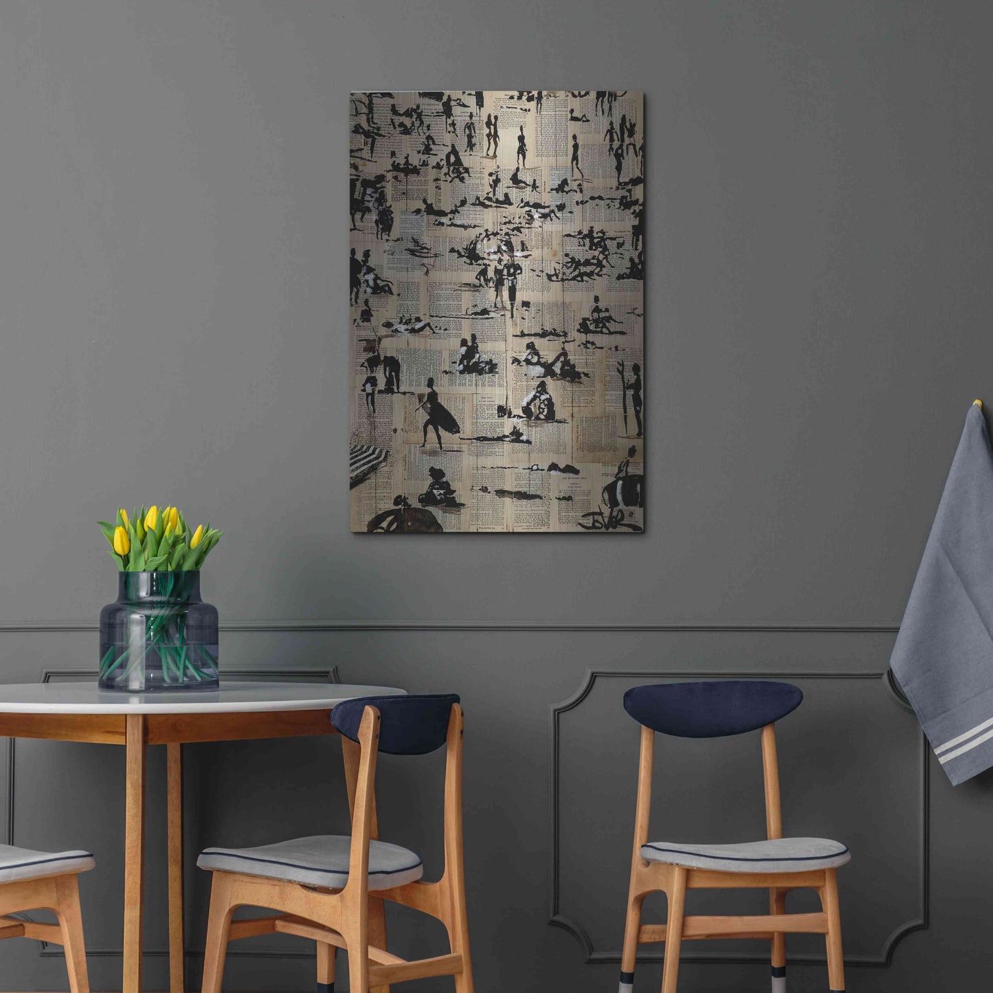 Luxe Metal Art 'Beach Break' by Loui Jover, Metal Wall Art,24x36