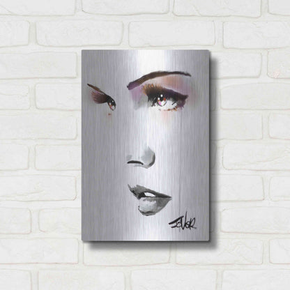 Luxe Metal Art 'Brown Energy' by Loui Jover, Metal Wall Art,12x16