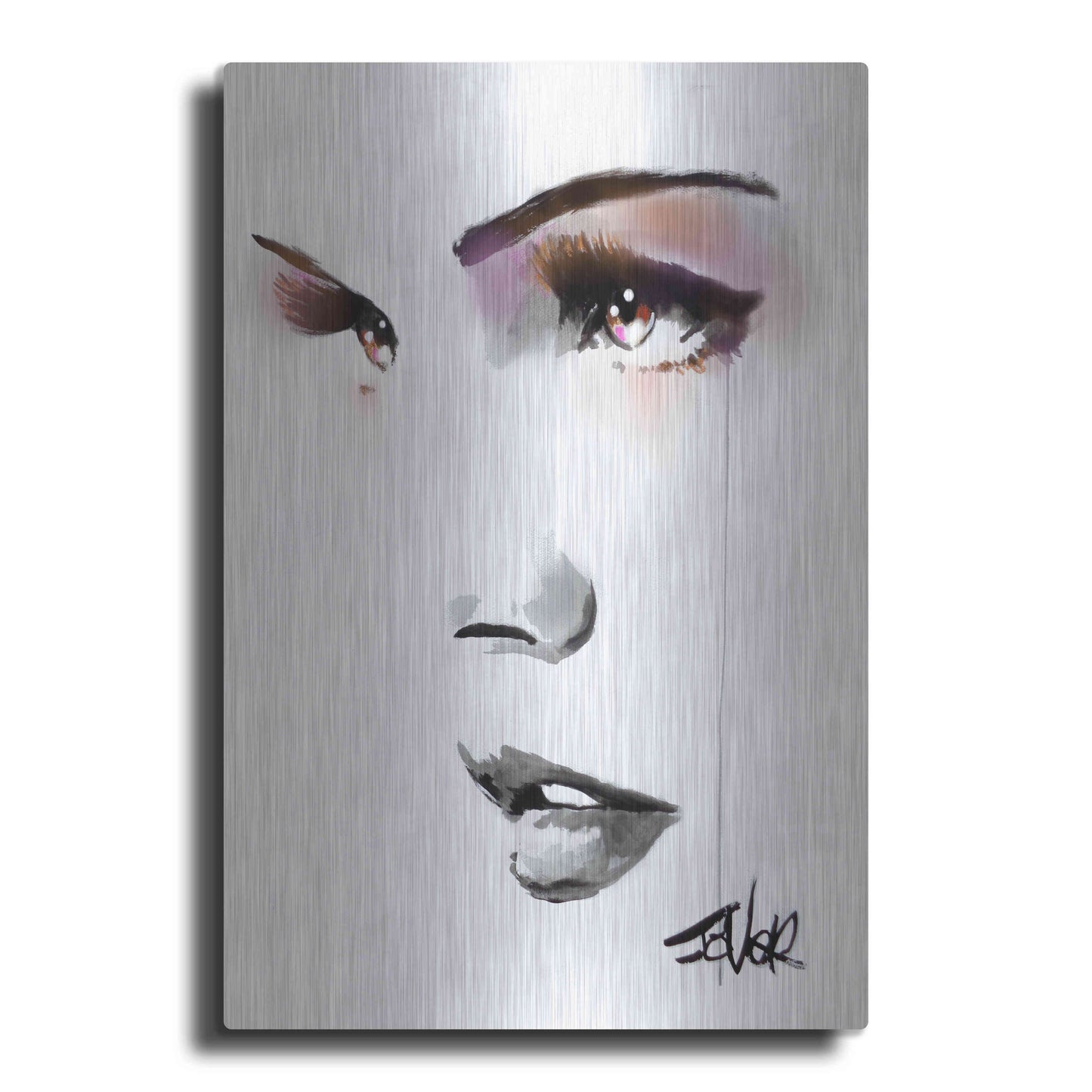 Luxe Metal Art 'Brown Energy' by Loui Jover, Metal Wall Art