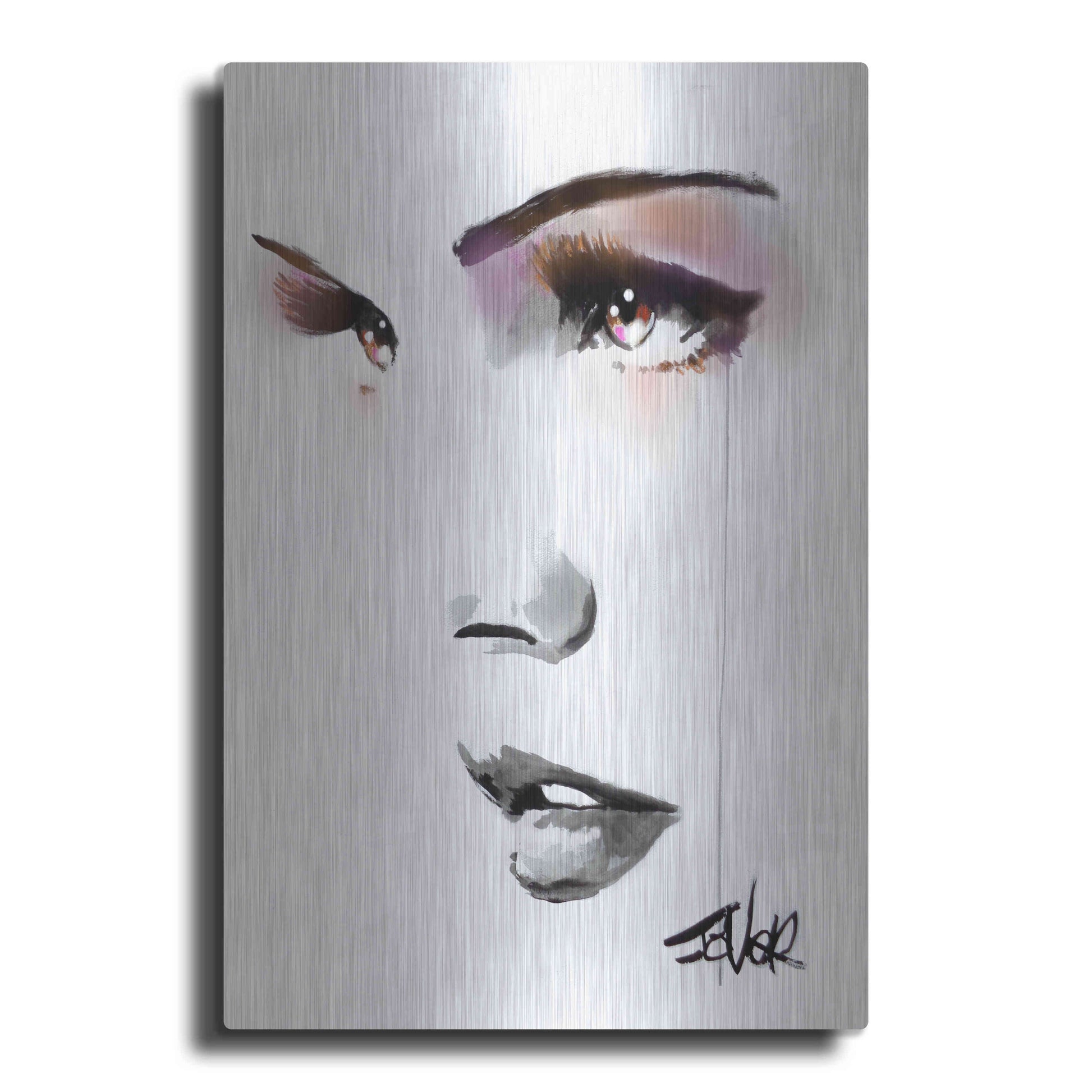 Luxe Metal Art 'Brown Energy' by Loui Jover, Metal Wall Art