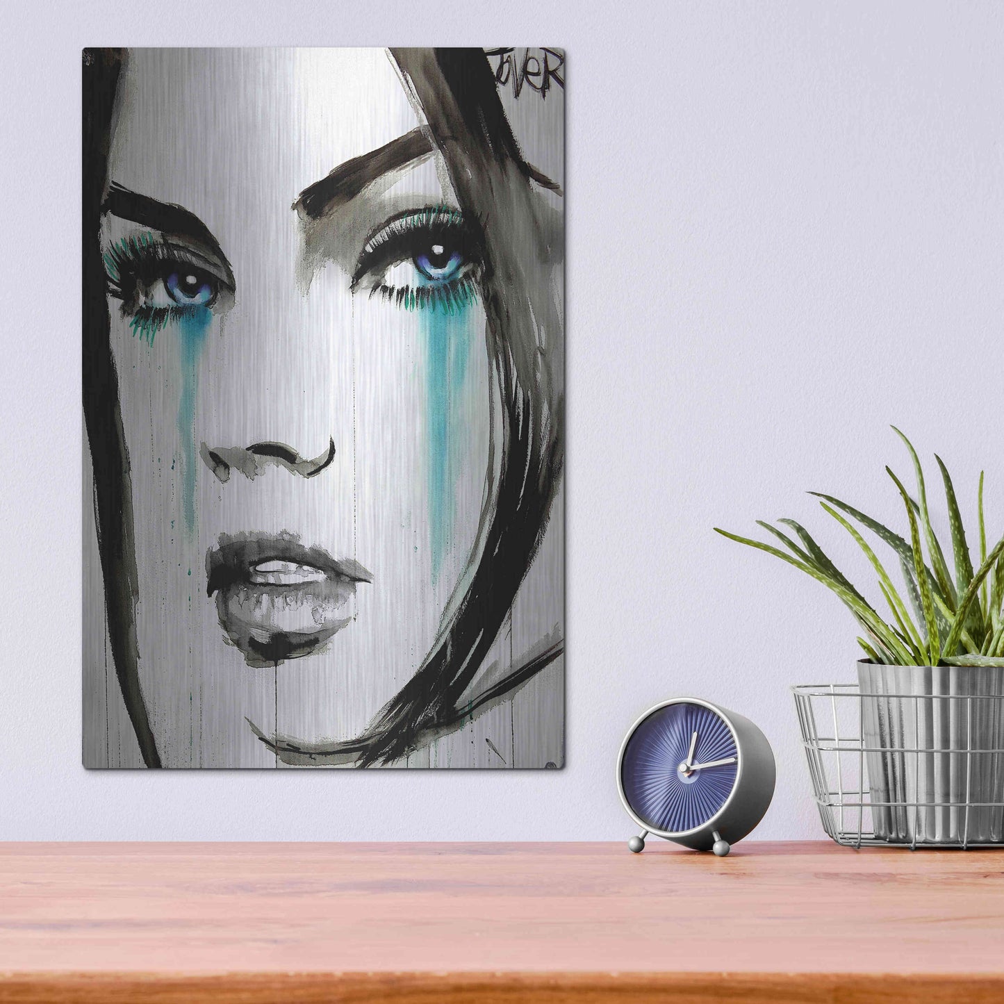 Luxe Metal Art 'Call' by Loui Jover, Metal Wall Art,12x16