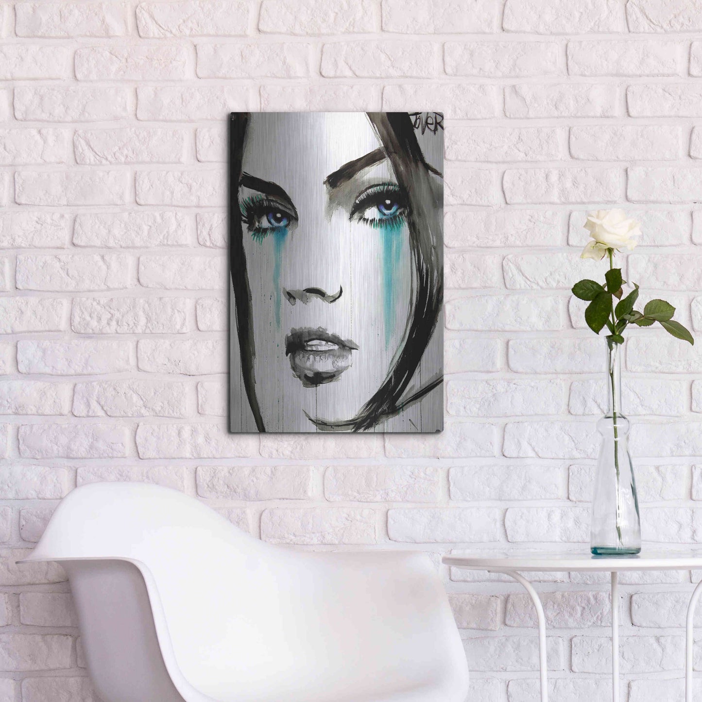 Luxe Metal Art 'Call' by Loui Jover, Metal Wall Art,16x24