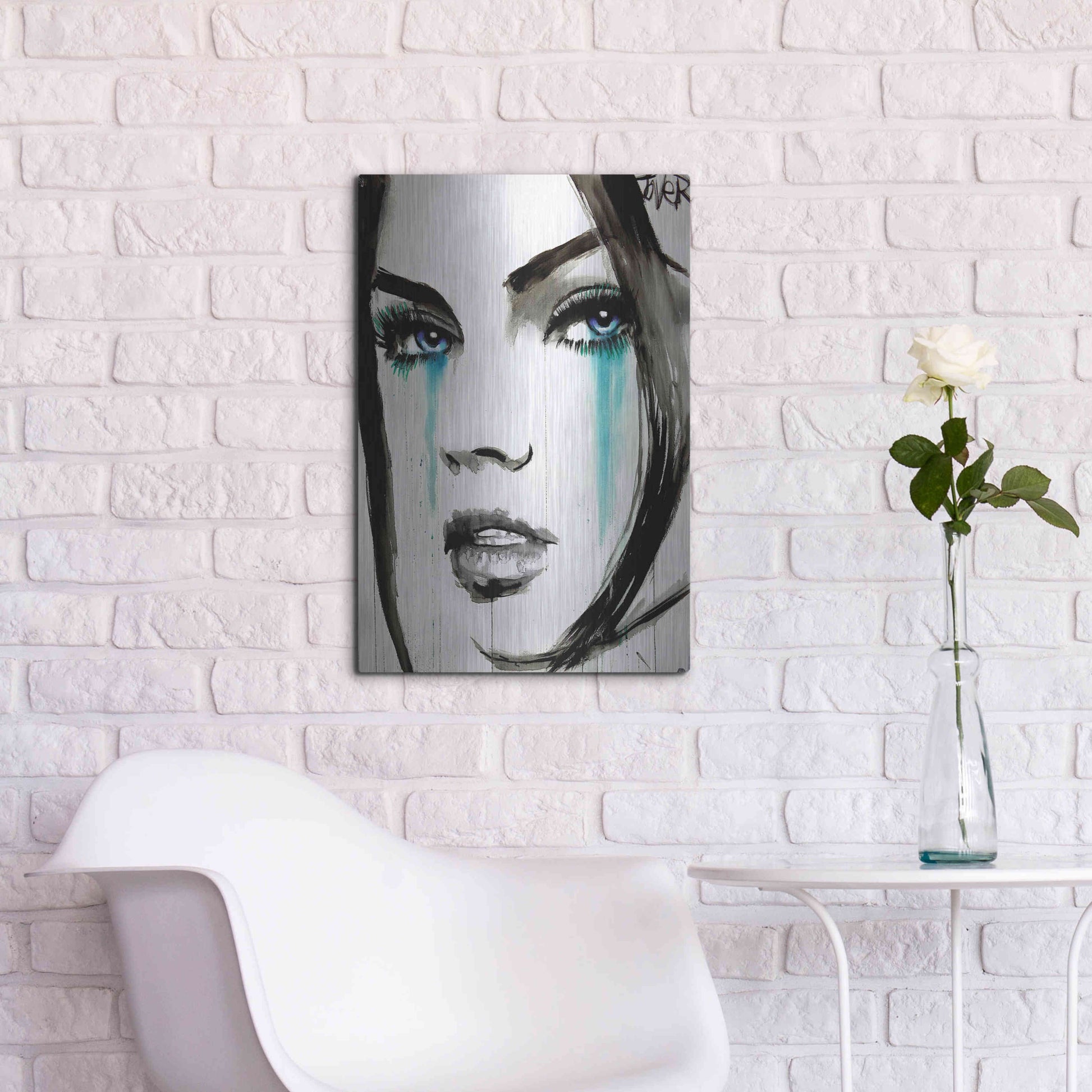 Luxe Metal Art 'Call' by Loui Jover, Metal Wall Art,16x24