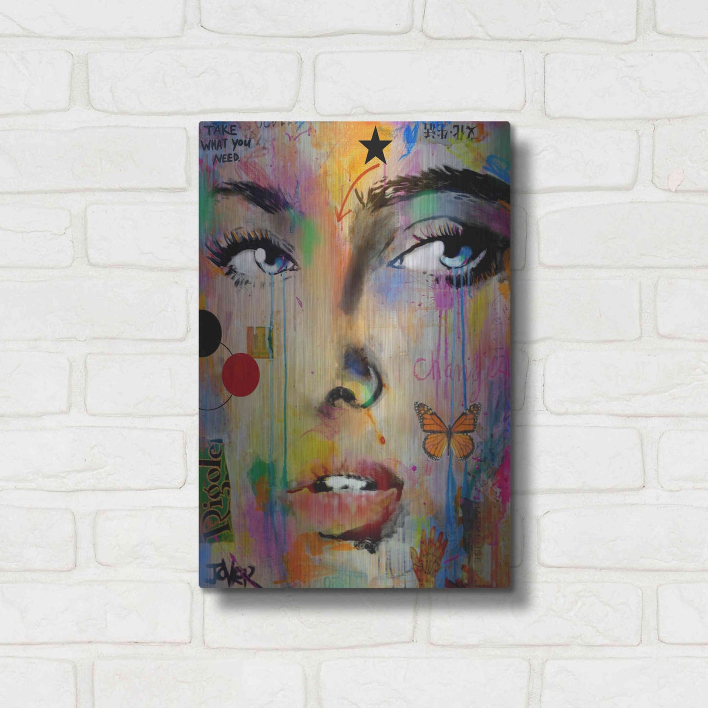 Luxe Metal Art 'Changes' by Loui Jover, Metal Wall Art,12x16