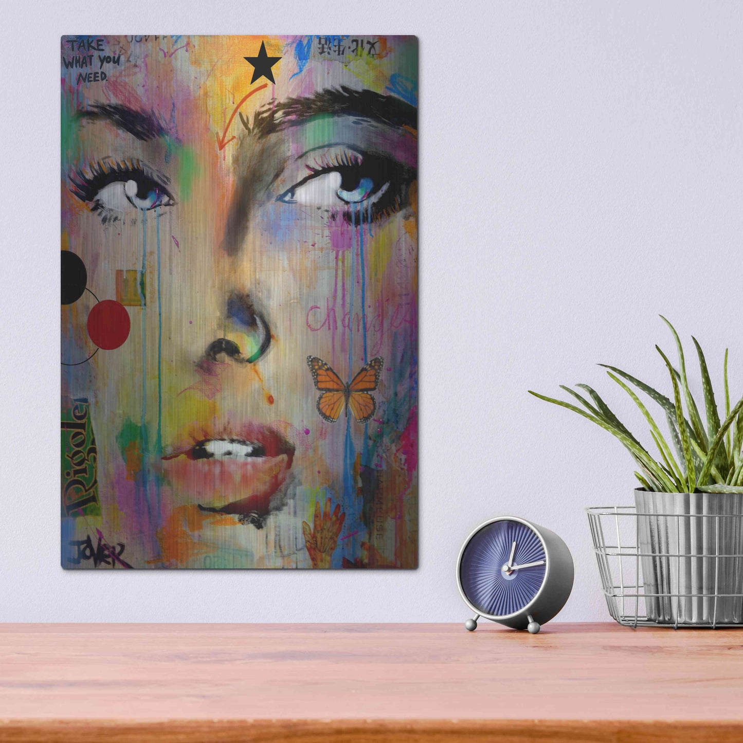 Luxe Metal Art 'Changes' by Loui Jover, Metal Wall Art,12x16