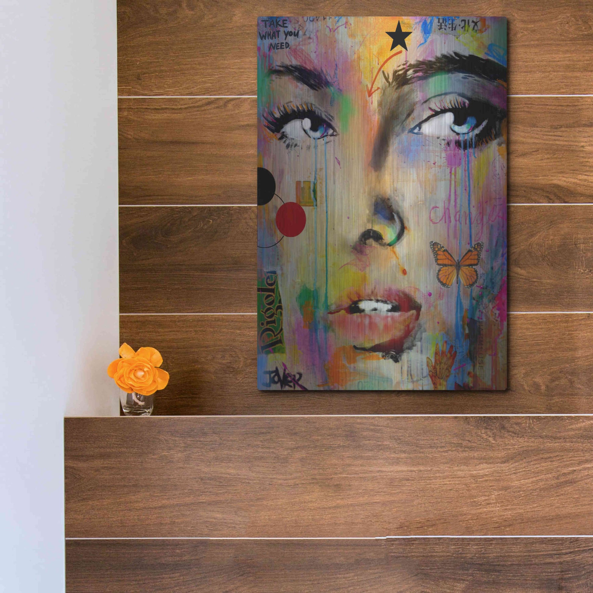 Luxe Metal Art 'Changes' by Loui Jover, Metal Wall Art,12x16