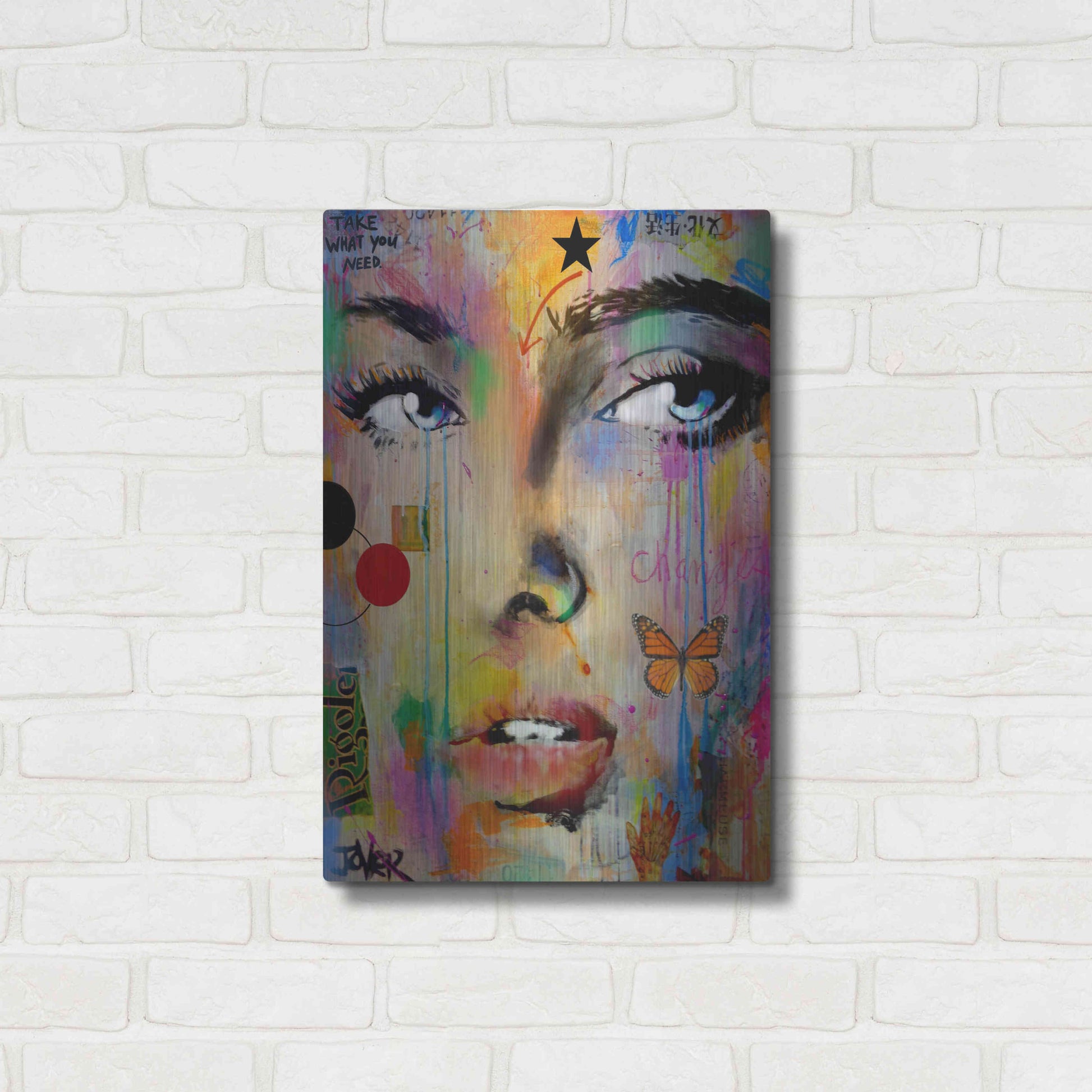 Luxe Metal Art 'Changes' by Loui Jover, Metal Wall Art,16x24