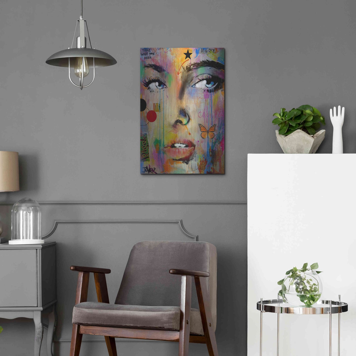 Luxe Metal Art 'Changes' by Loui Jover, Metal Wall Art,16x24