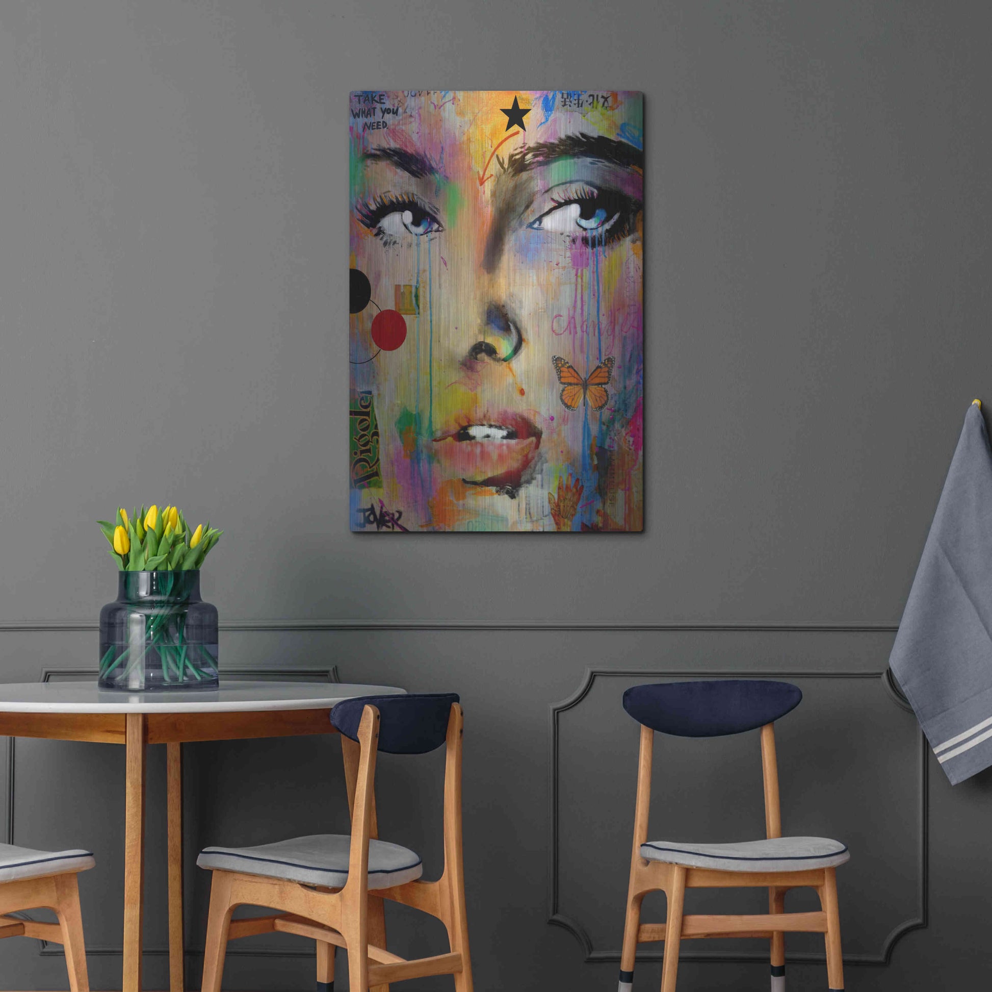 Luxe Metal Art 'Changes' by Loui Jover, Metal Wall Art,24x36