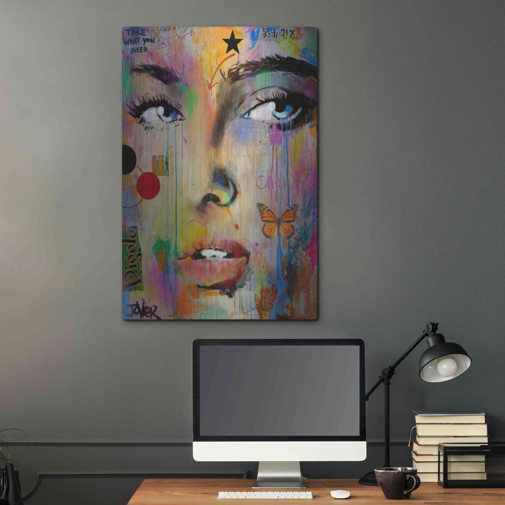 Luxe Metal Art 'Changes' by Loui Jover, Metal Wall Art,24x36