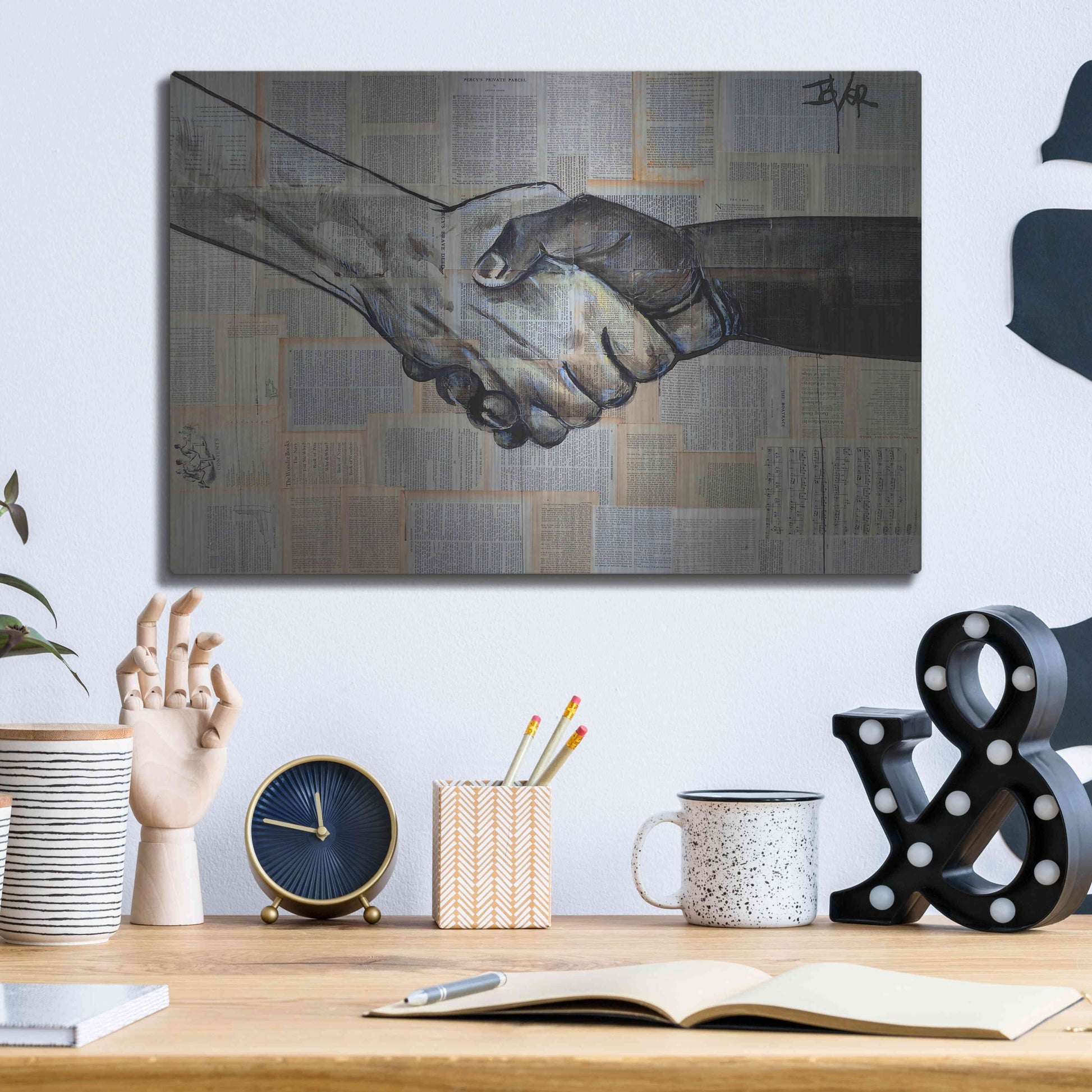 Luxe Metal Art 'Come Together' by Loui Jover, Metal Wall Art,16x12