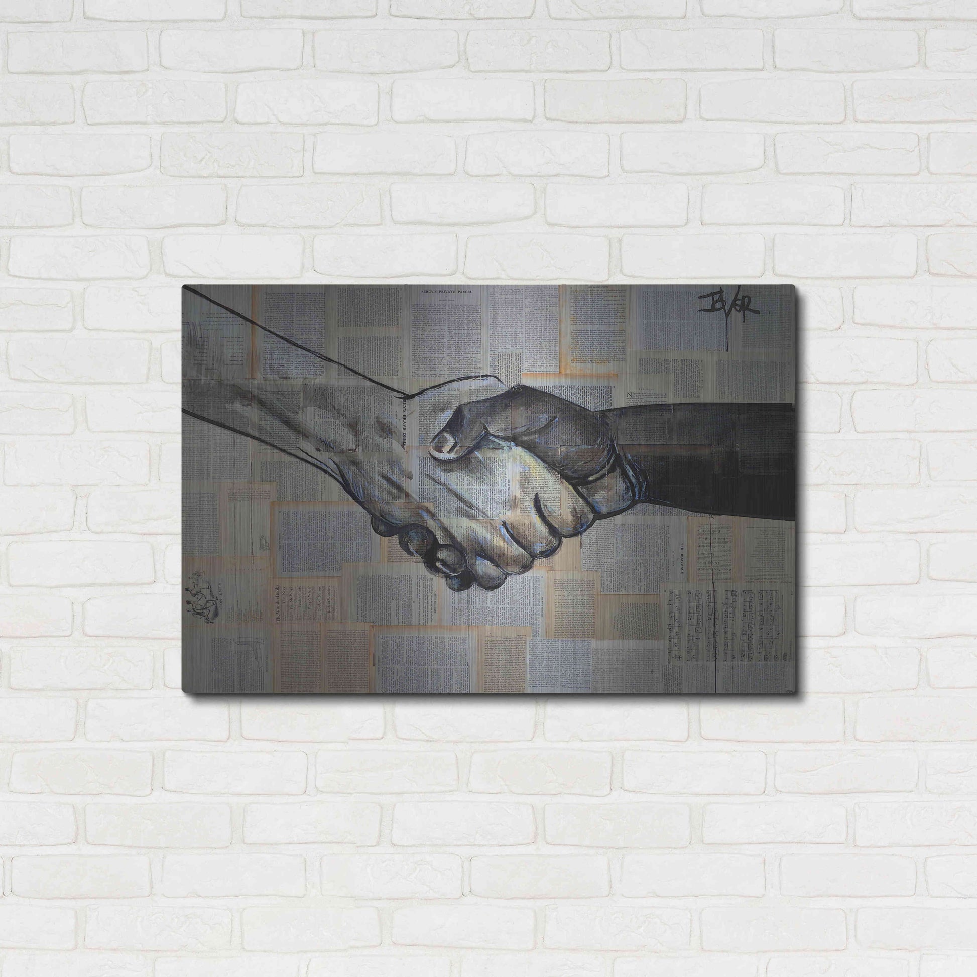 Luxe Metal Art 'Come Together' by Loui Jover, Metal Wall Art,36x24