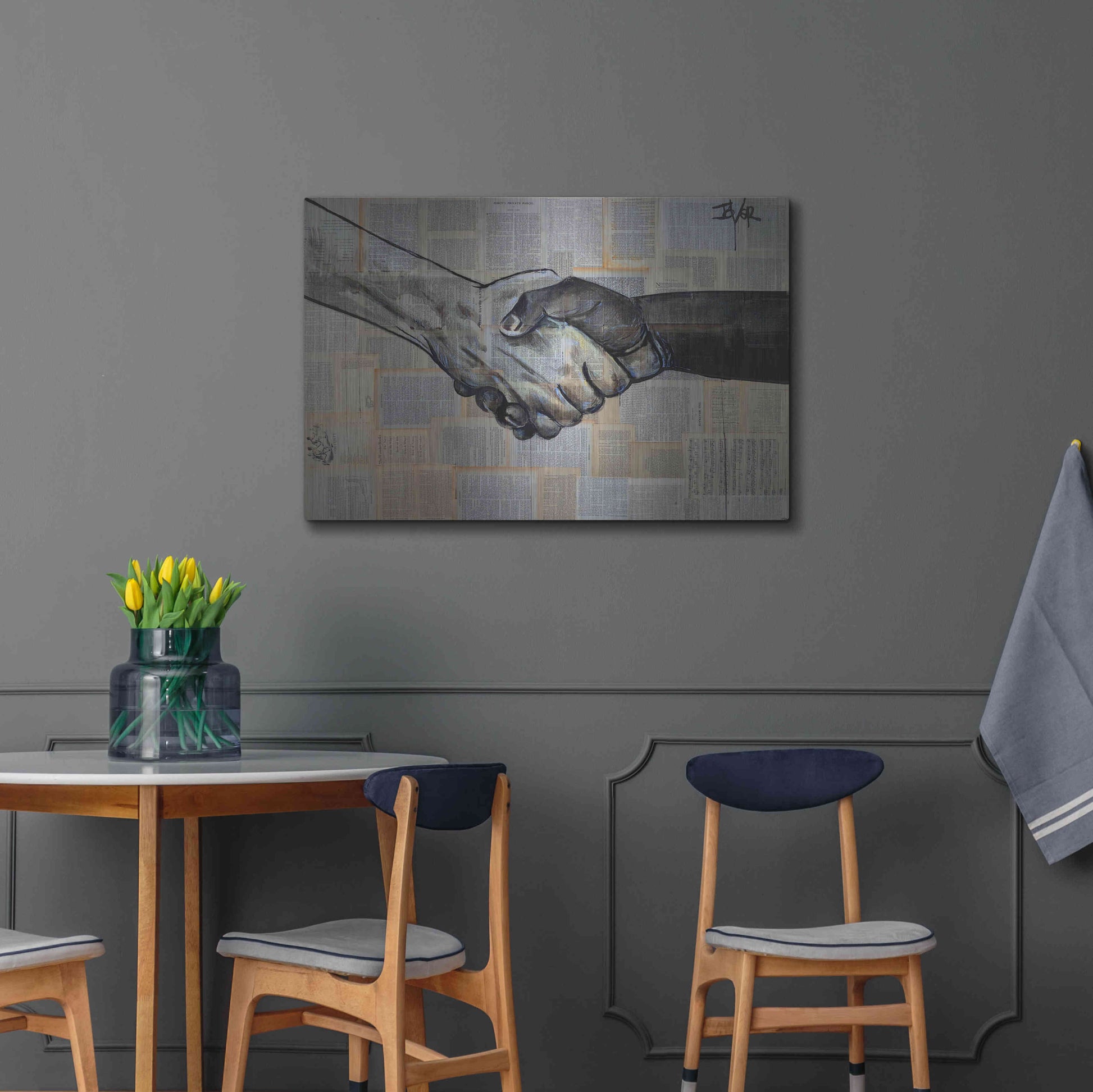 Luxe Metal Art 'Come Together' by Loui Jover, Metal Wall Art,36x24