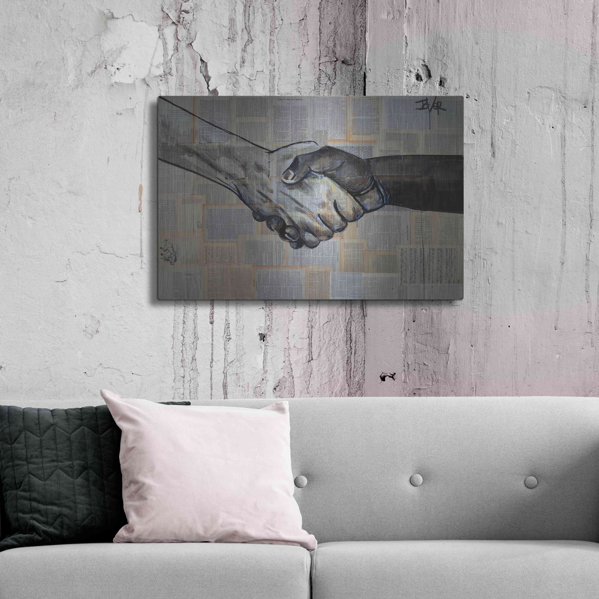 Luxe Metal Art 'Come Together' by Loui Jover, Metal Wall Art,36x24