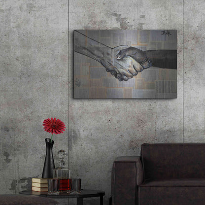 Luxe Metal Art 'Come Together' by Loui Jover, Metal Wall Art,36x24