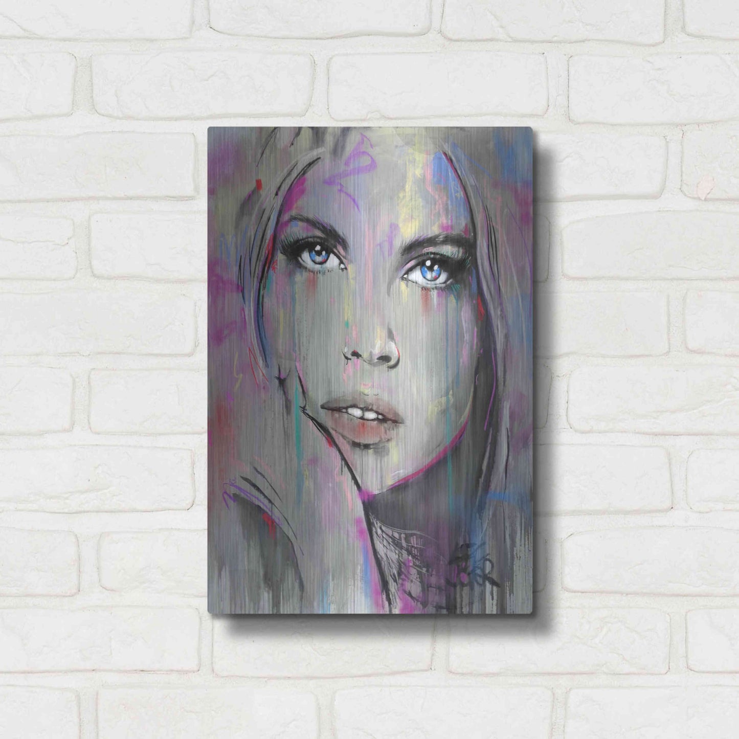 Luxe Metal Art 'Comes And  Goes' by Loui Jover, Metal Wall Art,12x16