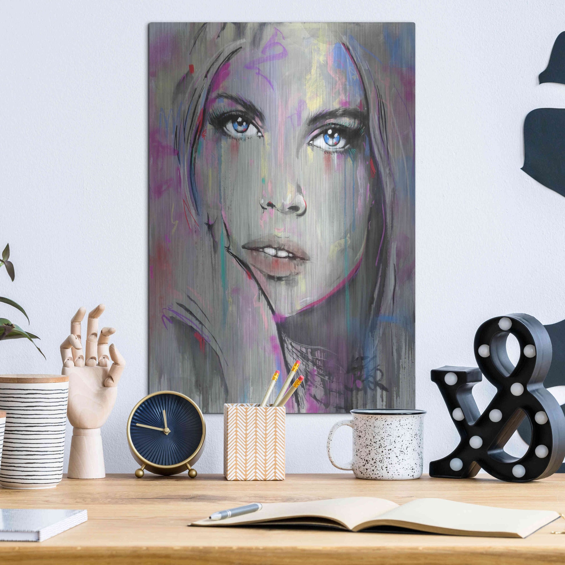 Luxe Metal Art 'Comes And  Goes' by Loui Jover, Metal Wall Art,12x16