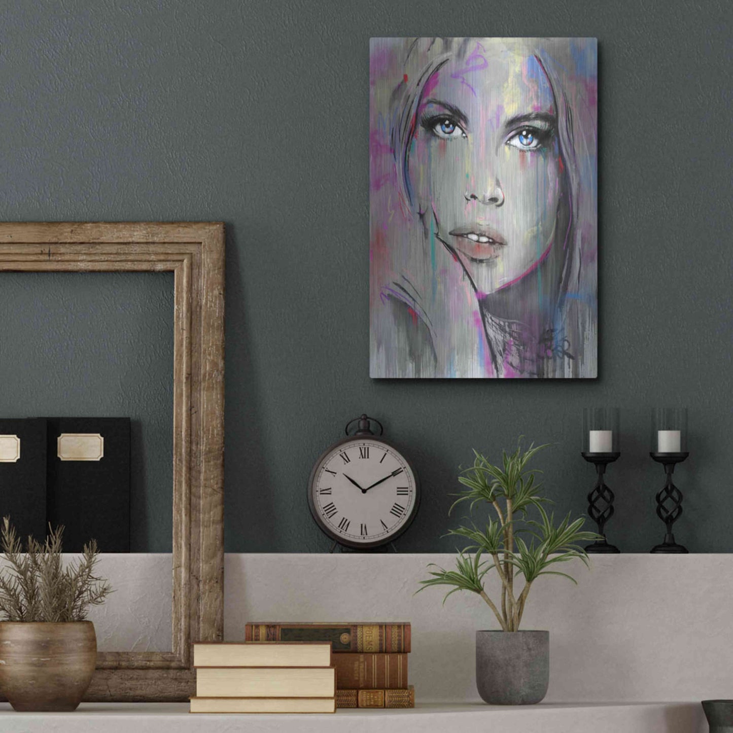 Luxe Metal Art 'Comes And  Goes' by Loui Jover, Metal Wall Art,12x16