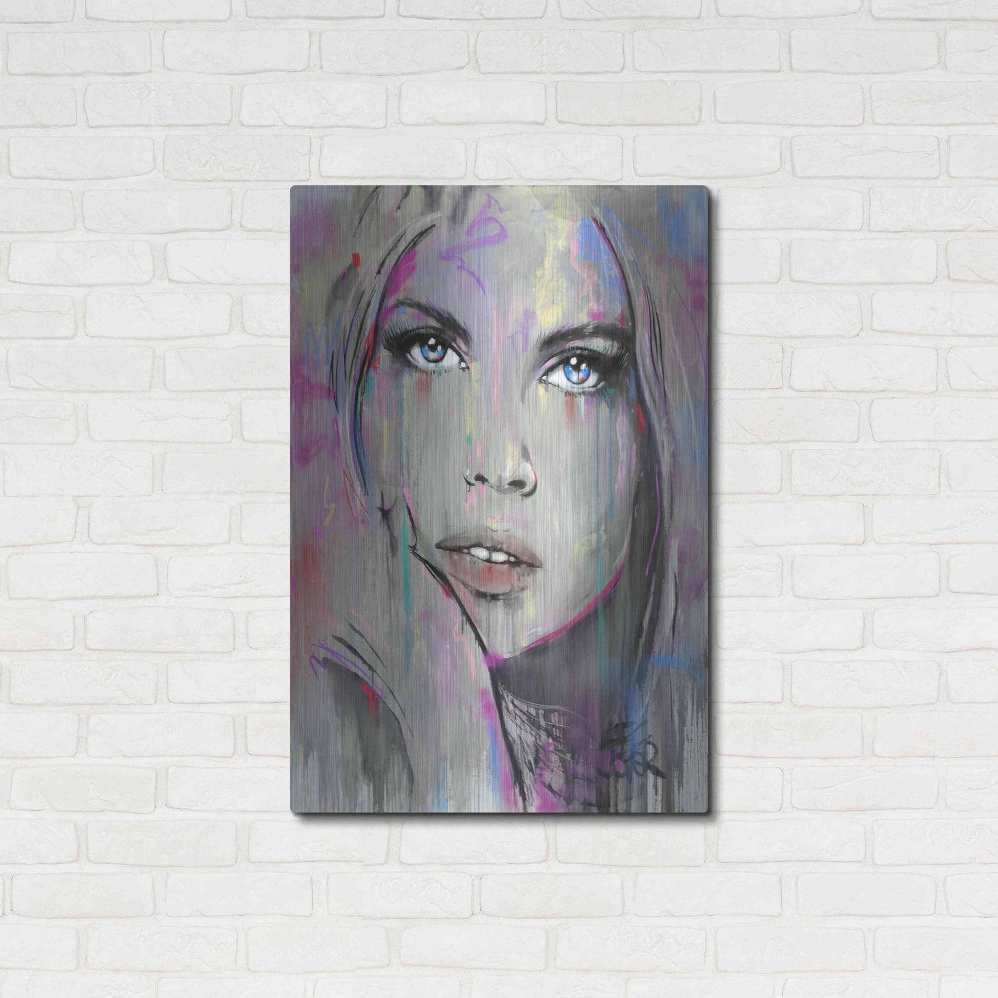 Luxe Metal Art 'Comes And  Goes' by Loui Jover, Metal Wall Art,24x36