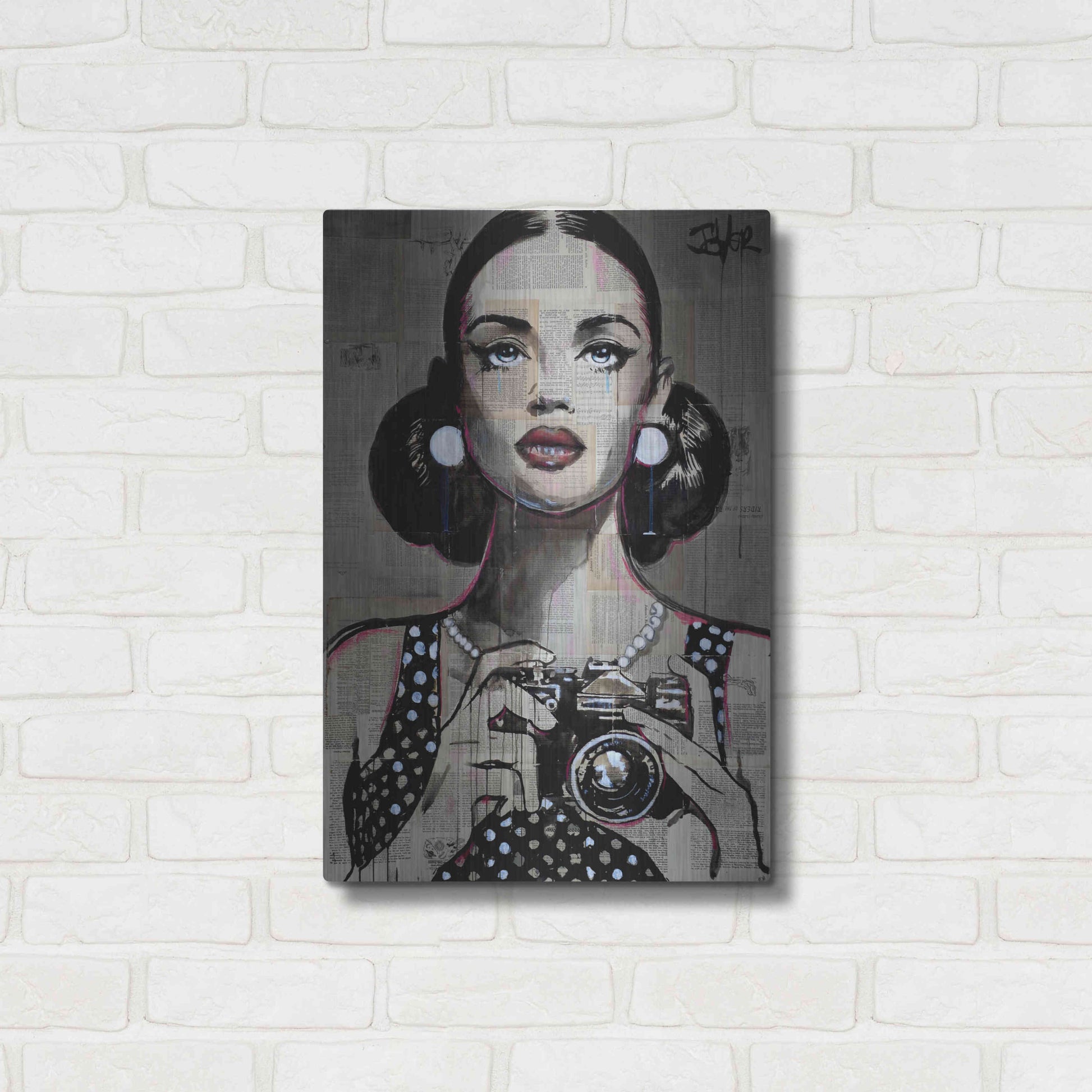 Luxe Metal Art 'Exposure' by Loui Jover, Metal Wall Art,16x24