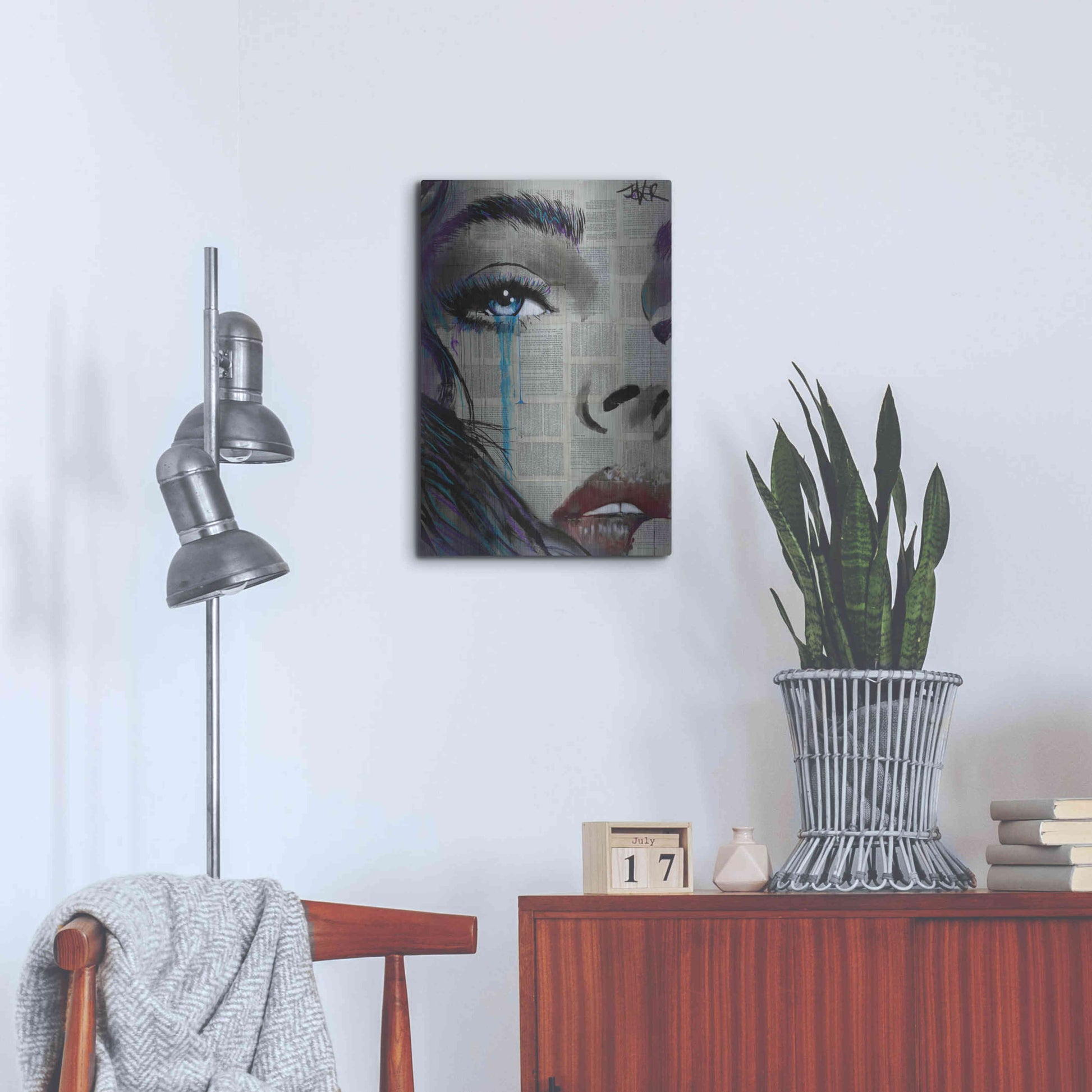 Luxe Metal Art 'Face To Face' by Loui Jover, Metal Wall Art,16x24